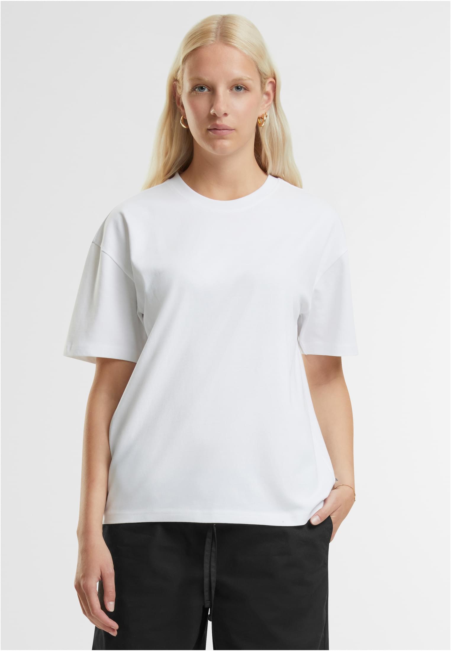 Oversized Jersey Tee white | white