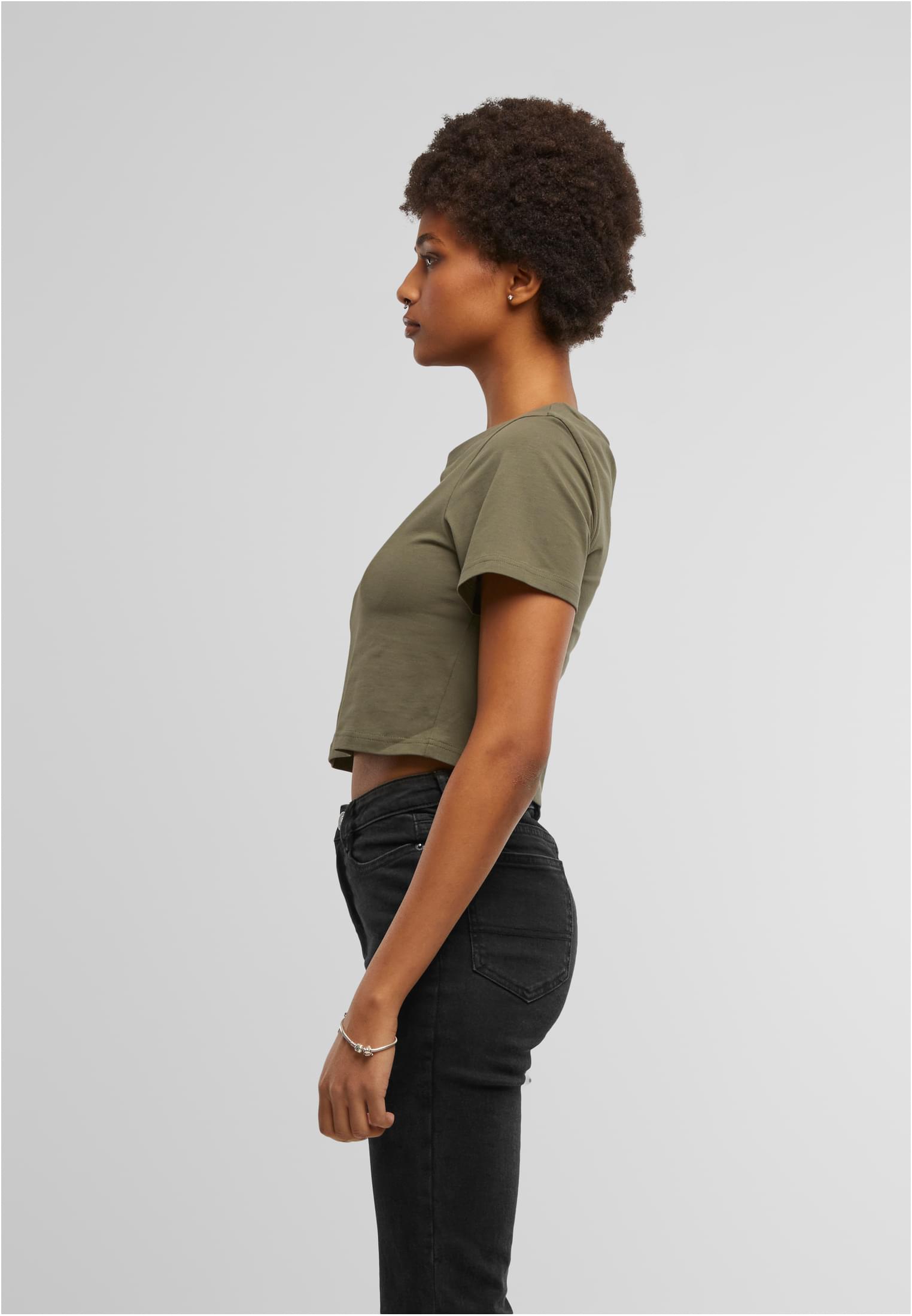 Ladies Cropped Tee olive | olive