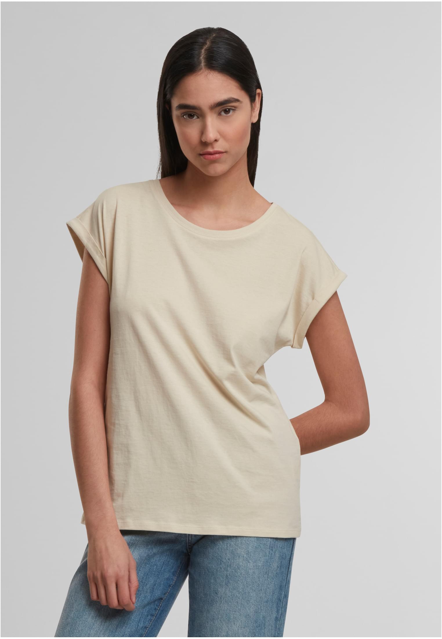 Ladies Regular Extended Shoulder Tee sand | sand