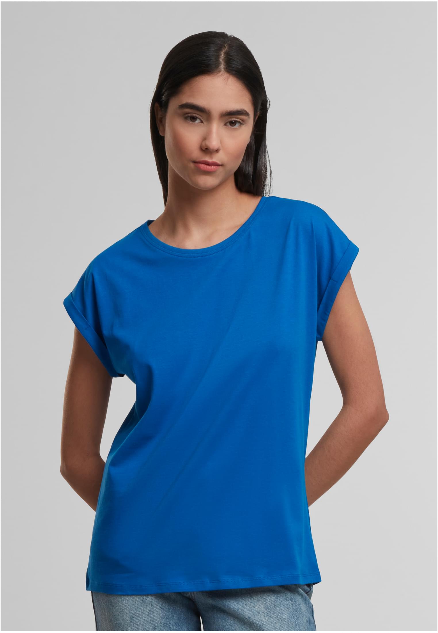 Ladies Regular Extended Shoulder Tee cobaltblue | cobaltblue