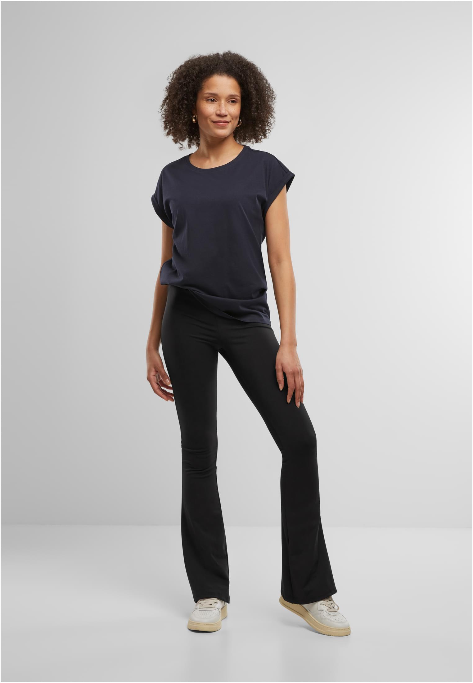 Ladies Regular Extended Shoulder Tee navy | navy