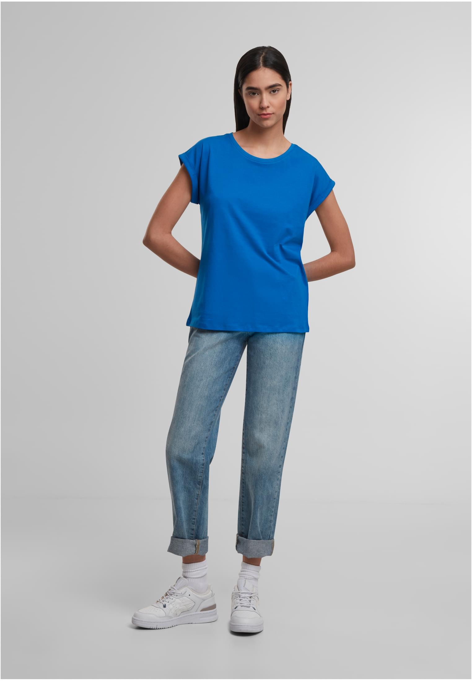 Ladies Regular Extended Shoulder Tee cobaltblue | cobaltblue