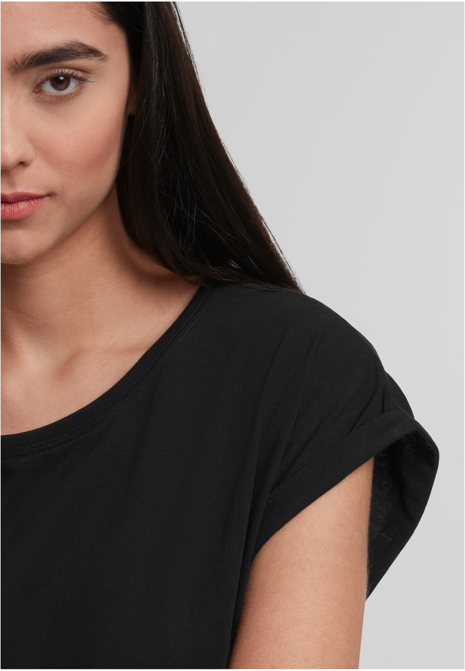 Ladies Regular Extended Shoulder Tee black | black
