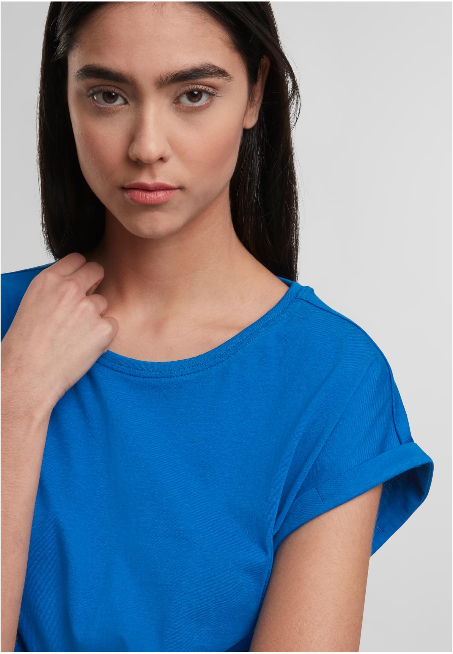 Ladies Regular Extended Shoulder Tee cobaltblue | cobaltblue