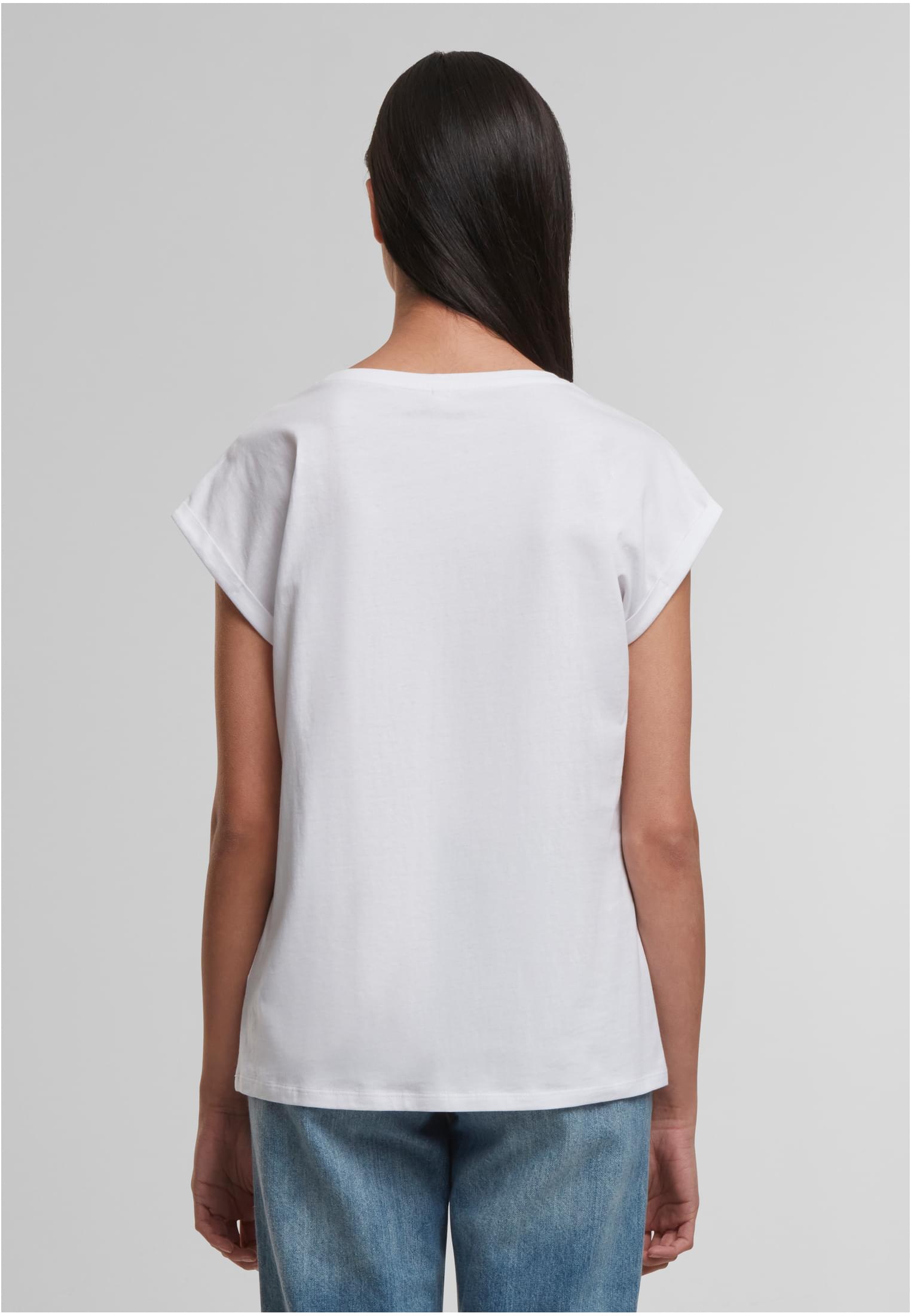 Ladies Regular Extended Shoulder Tee white | white