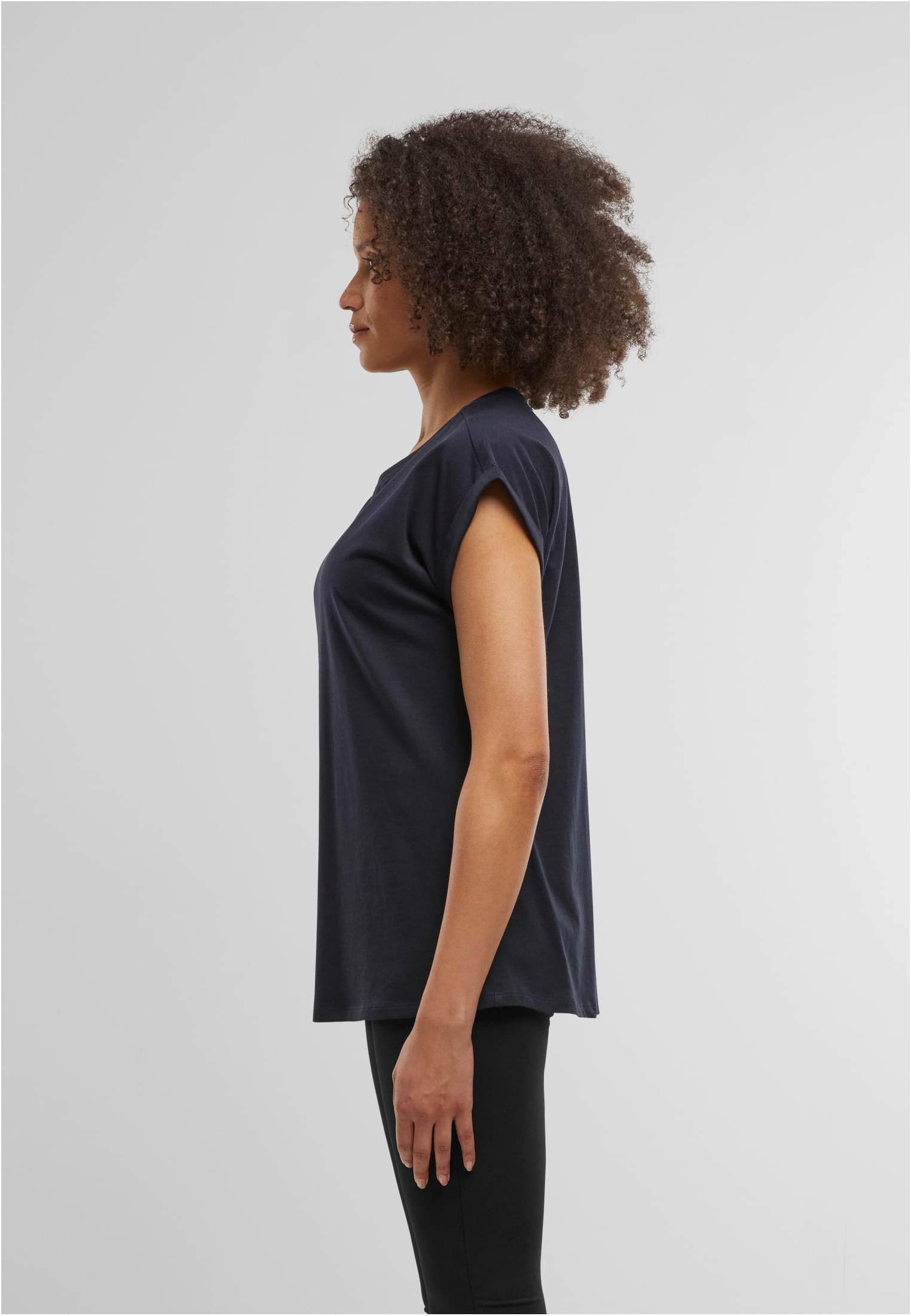 Ladies Regular Extended Shoulder Tee navy | navy