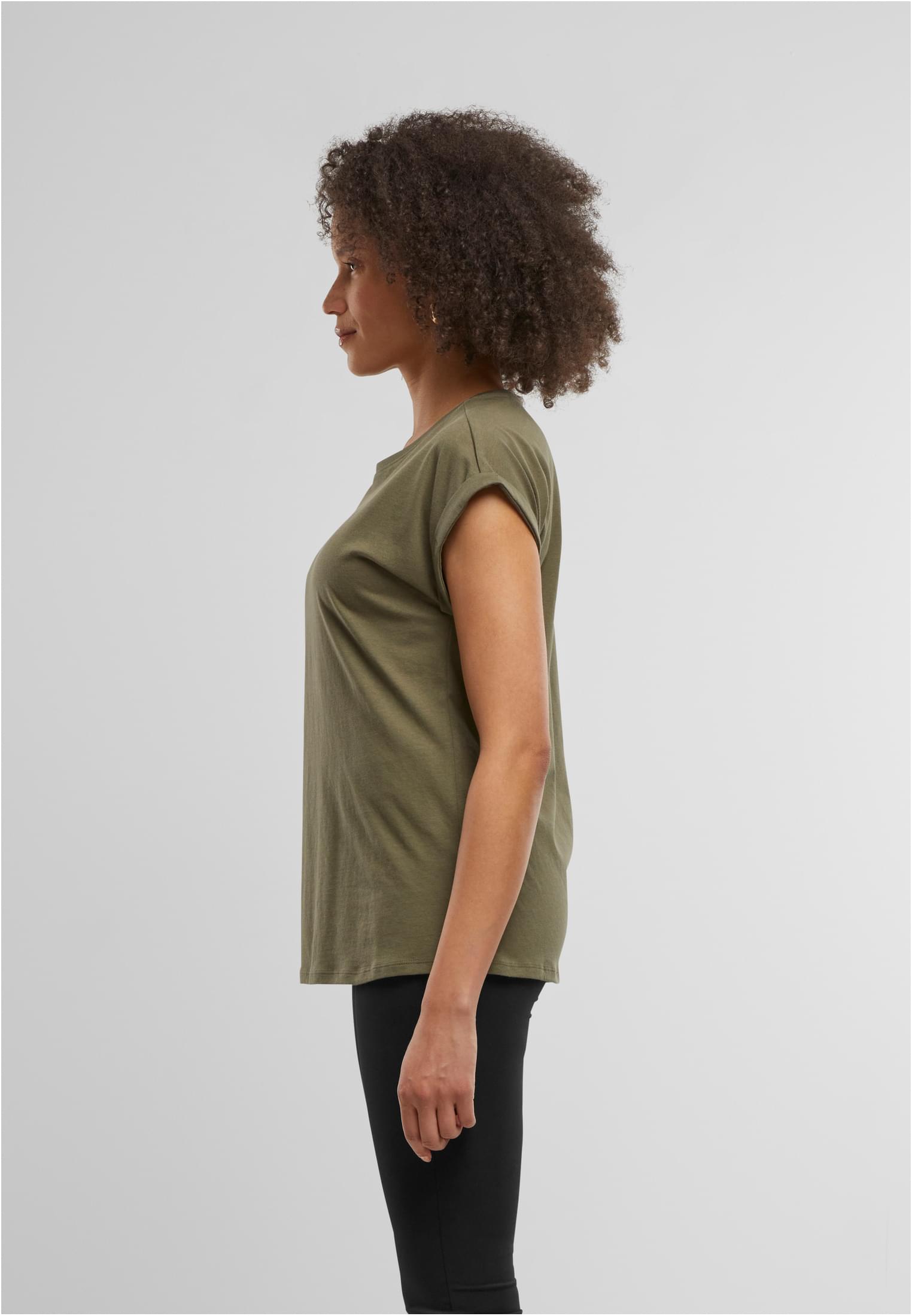 Ladies Regular Extended Shoulder Tee olive | olive