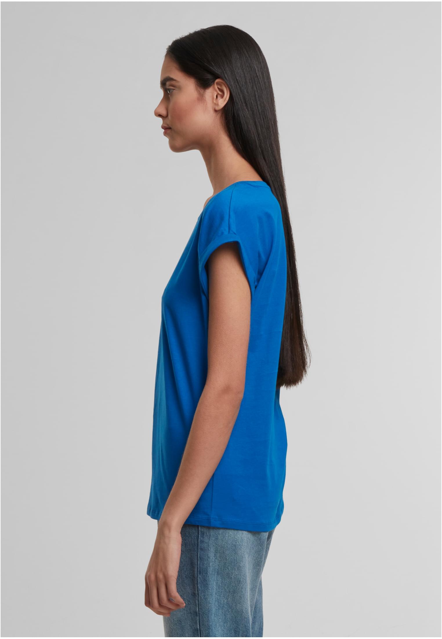 Ladies Regular Extended Shoulder Tee cobaltblue | cobaltblue