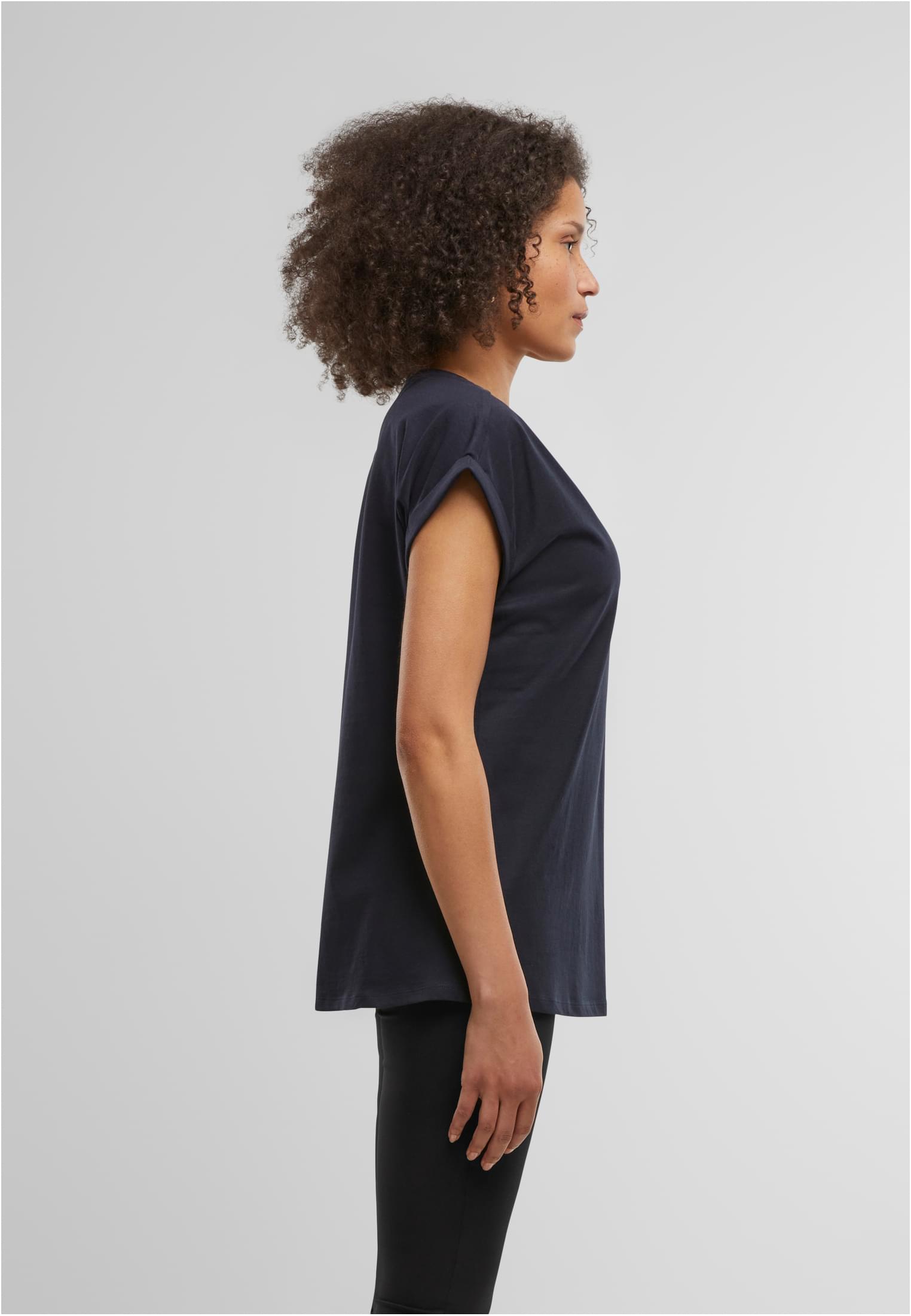 Ladies Regular Extended Shoulder Tee navy | navy