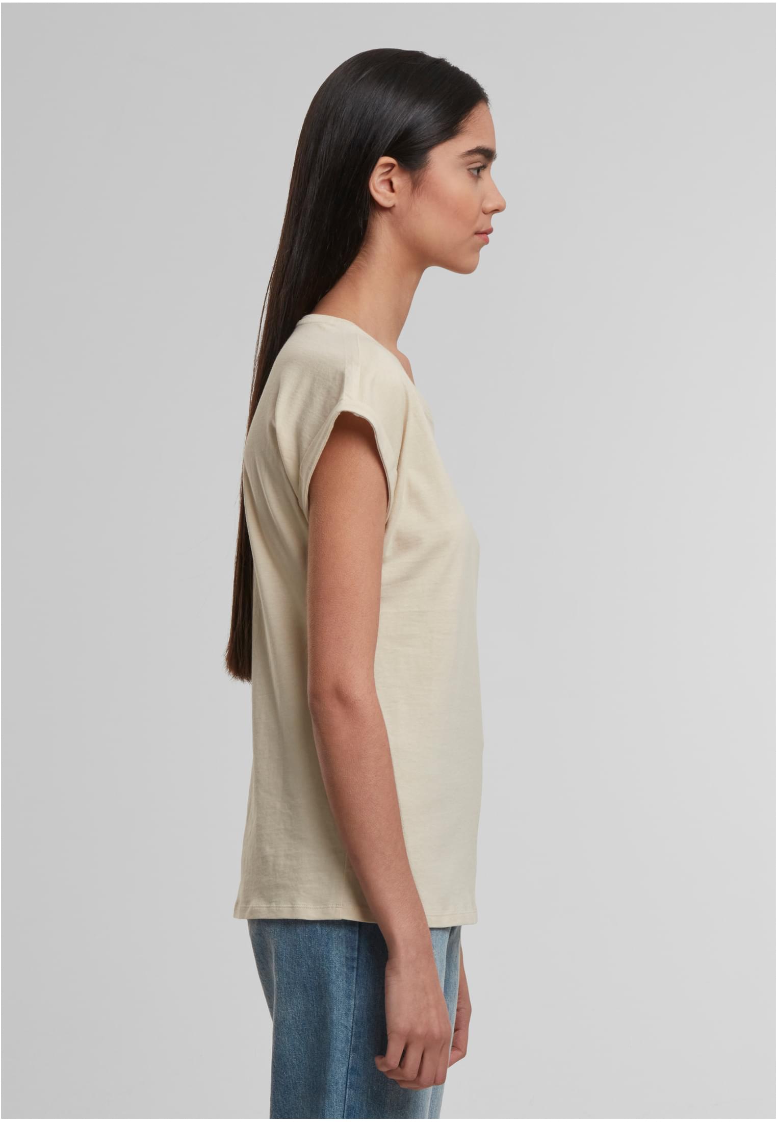 Ladies Regular Extended Shoulder Tee sand | sand