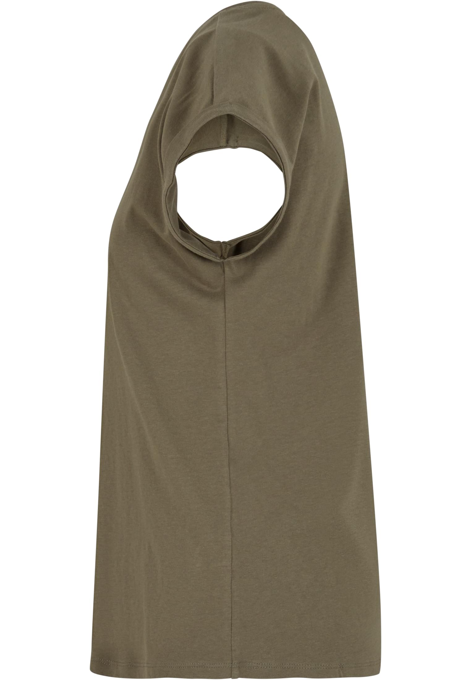 Ladies Regular Extended Shoulder Tee olive | olive