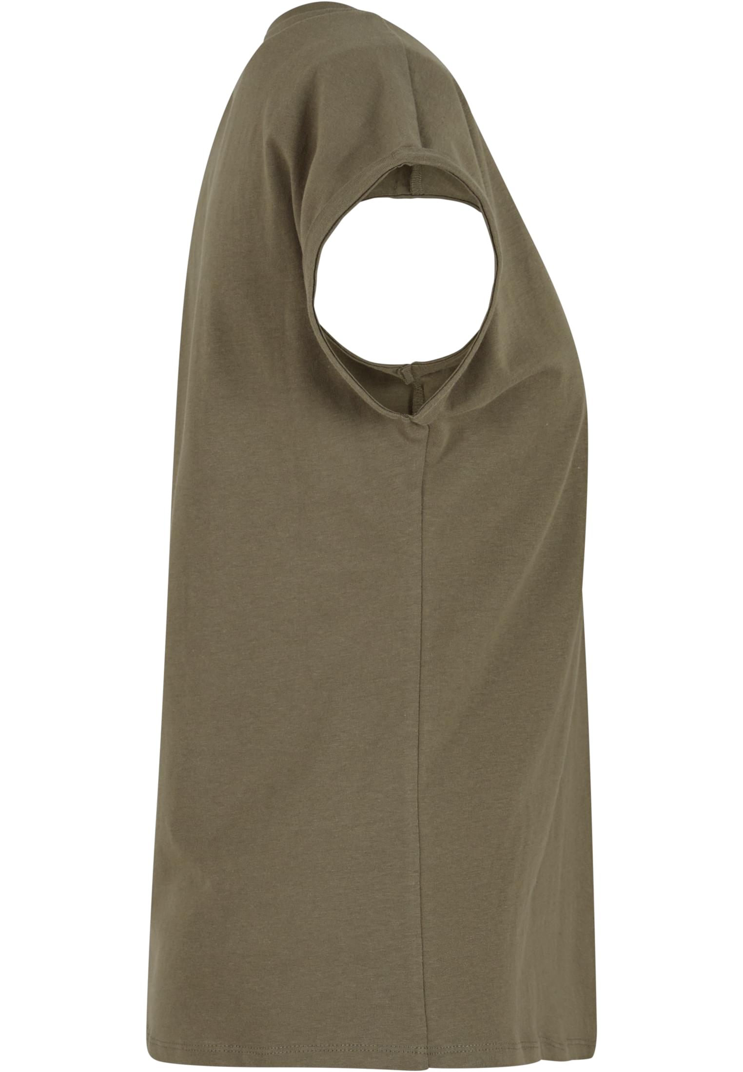 Ladies Regular Extended Shoulder Tee olive | olive