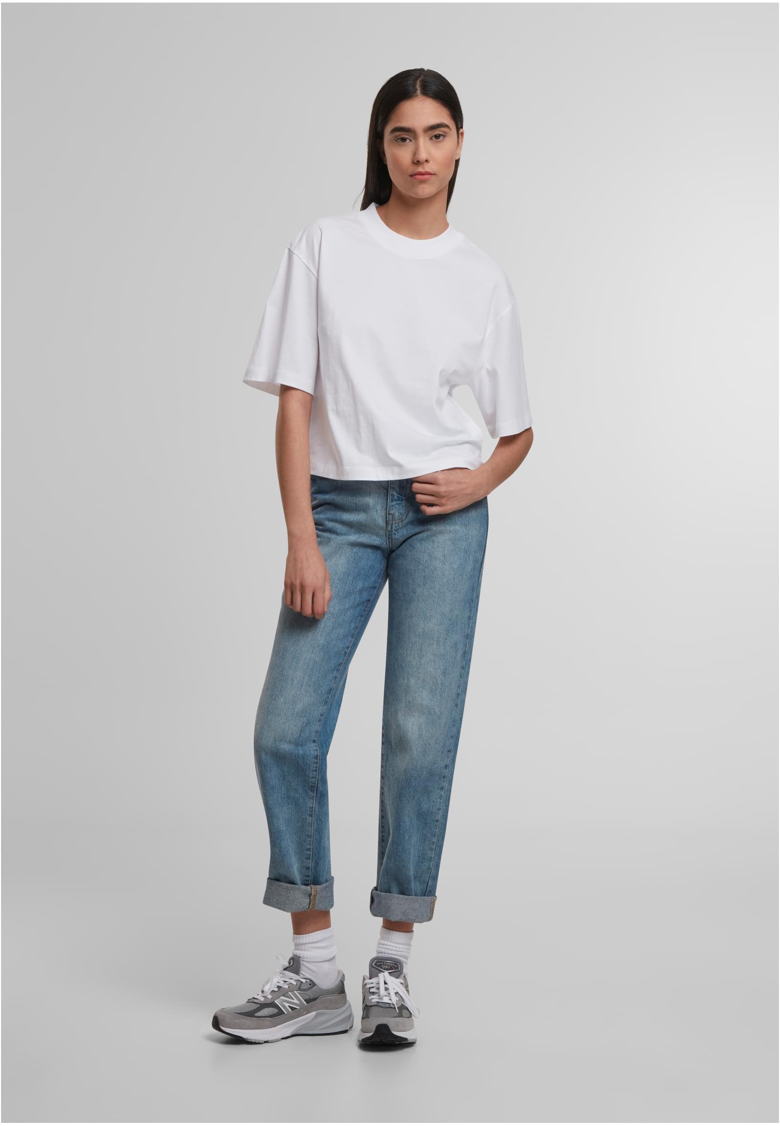 Ladies Oversized Tee white | white