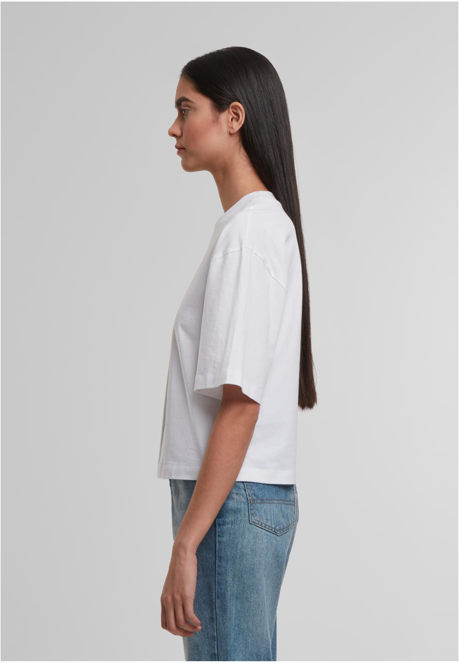 Ladies Oversized Tee white | white