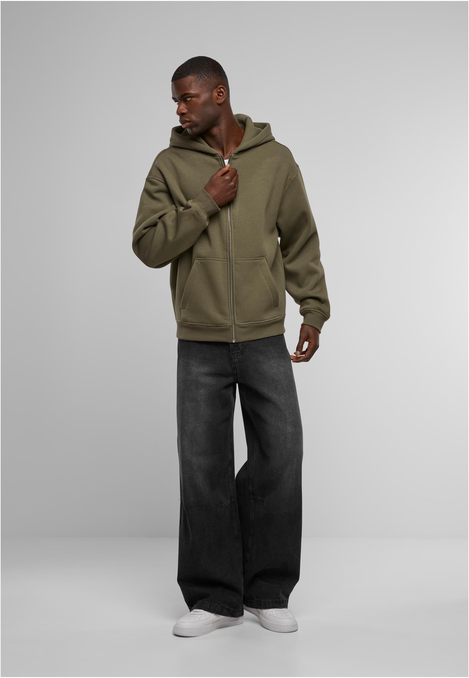 Oversized Zip Hoody olive | olive