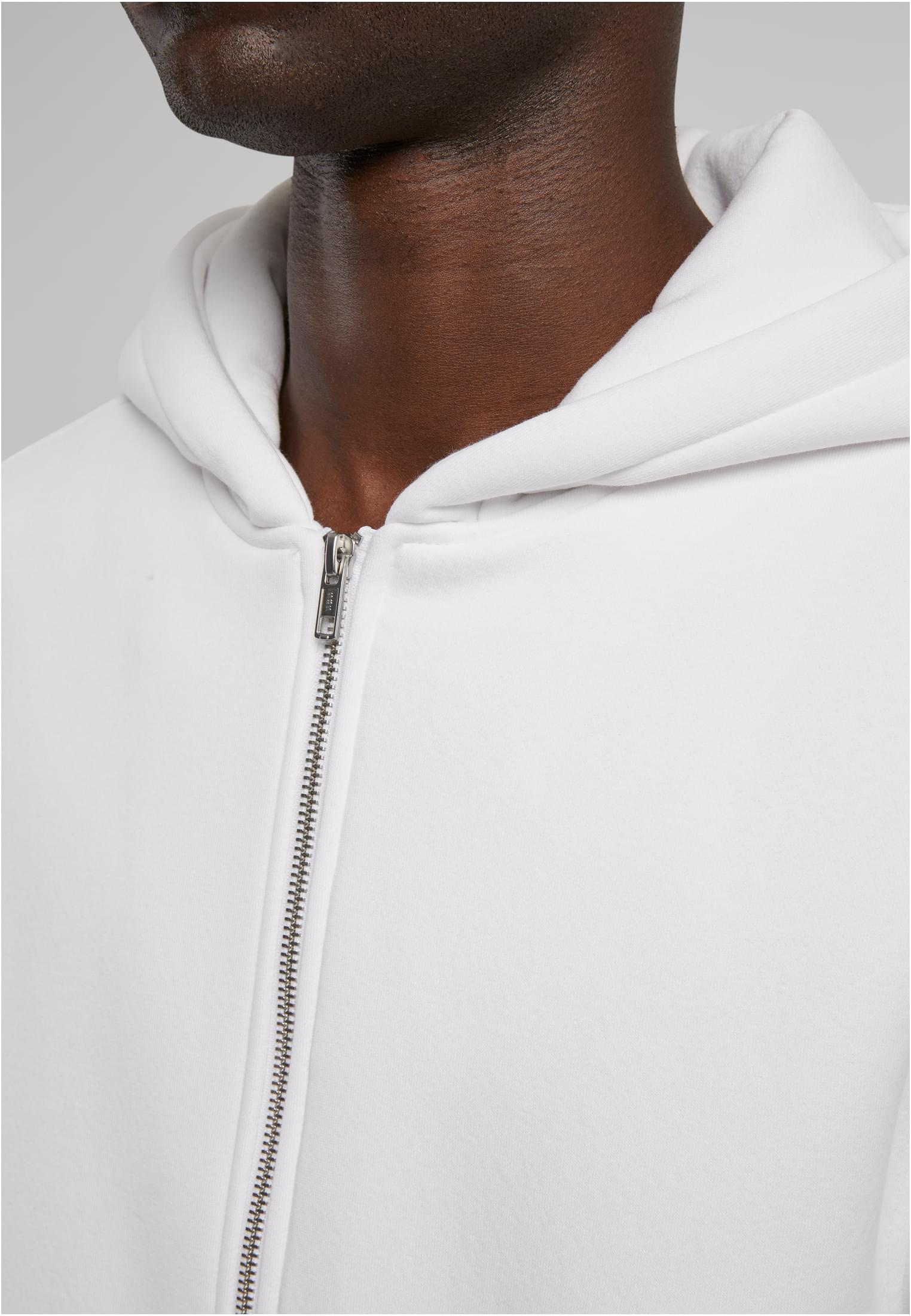 Oversized Zip Hoody white | white
