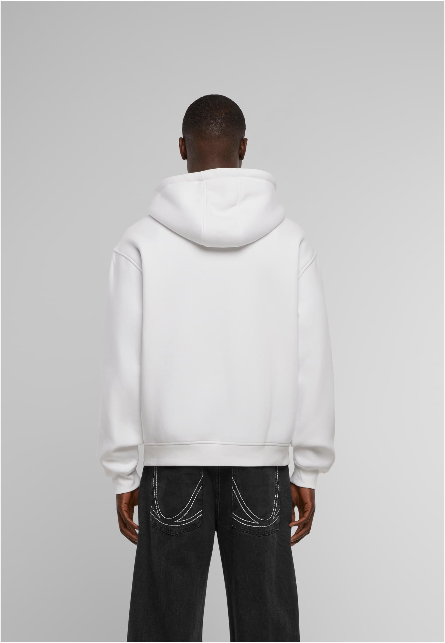 Oversized Zip Hoody white | white