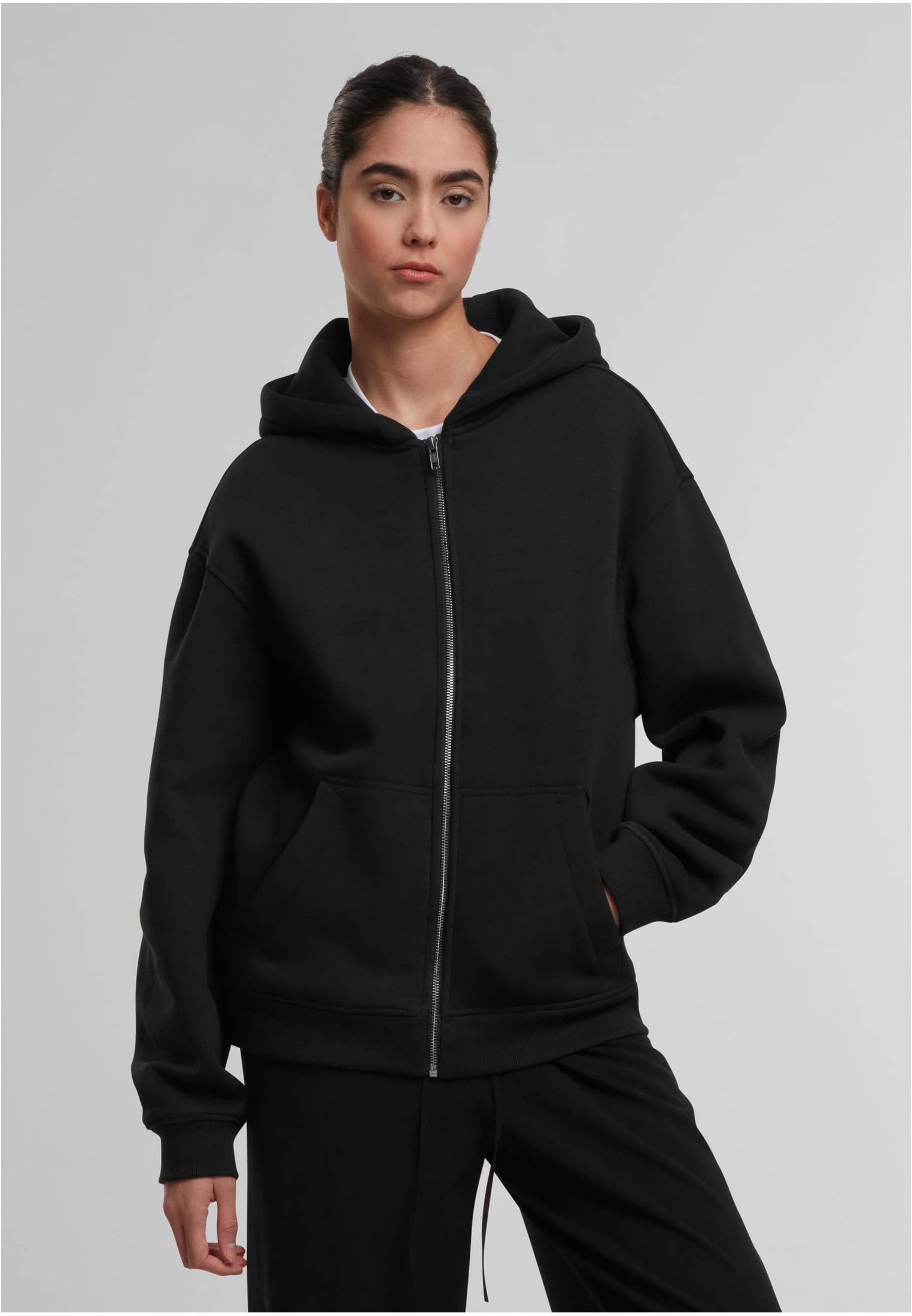 Oversized Zip Hoody black | black