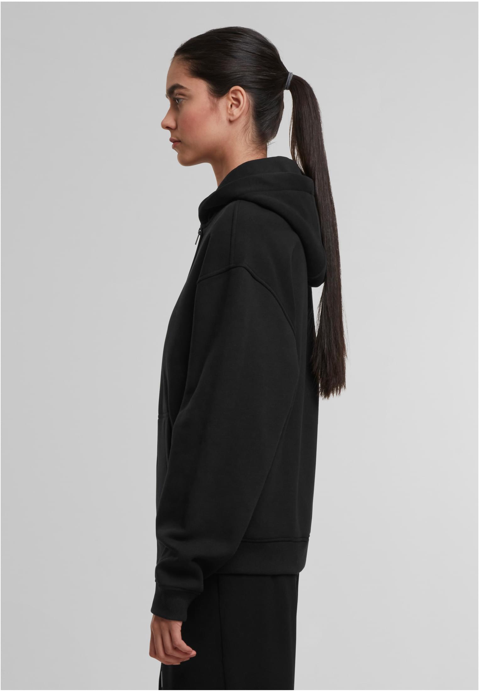 Oversized Zip Hoody black | black