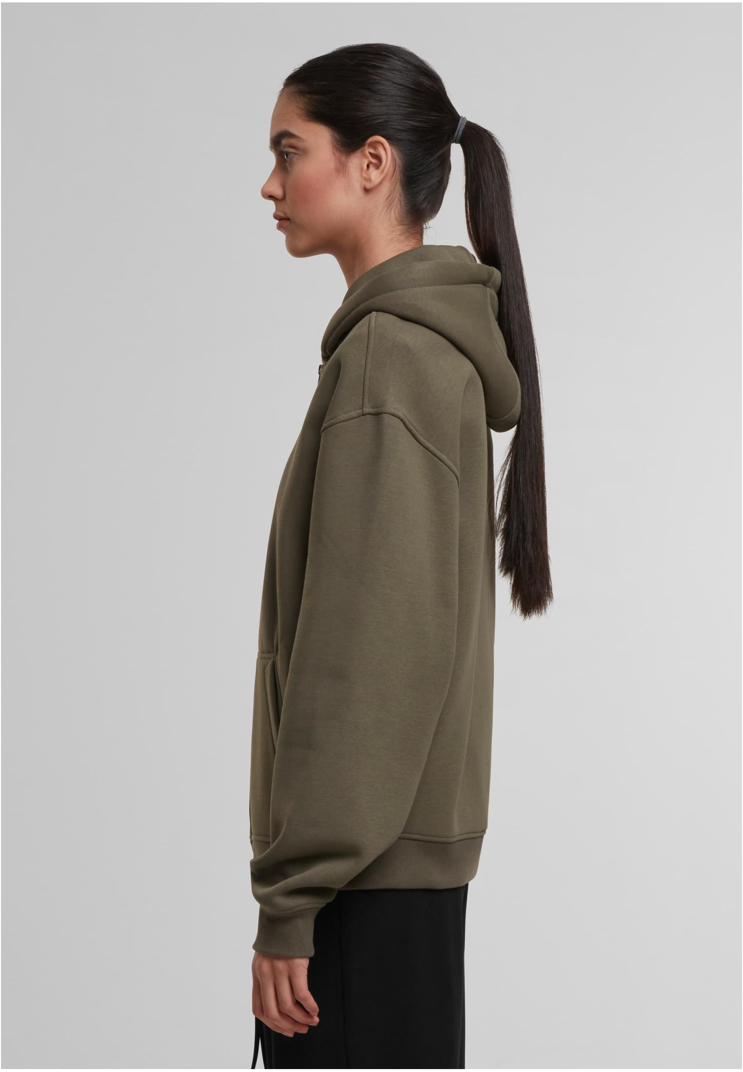 Oversized Zip Hoody olive | olive