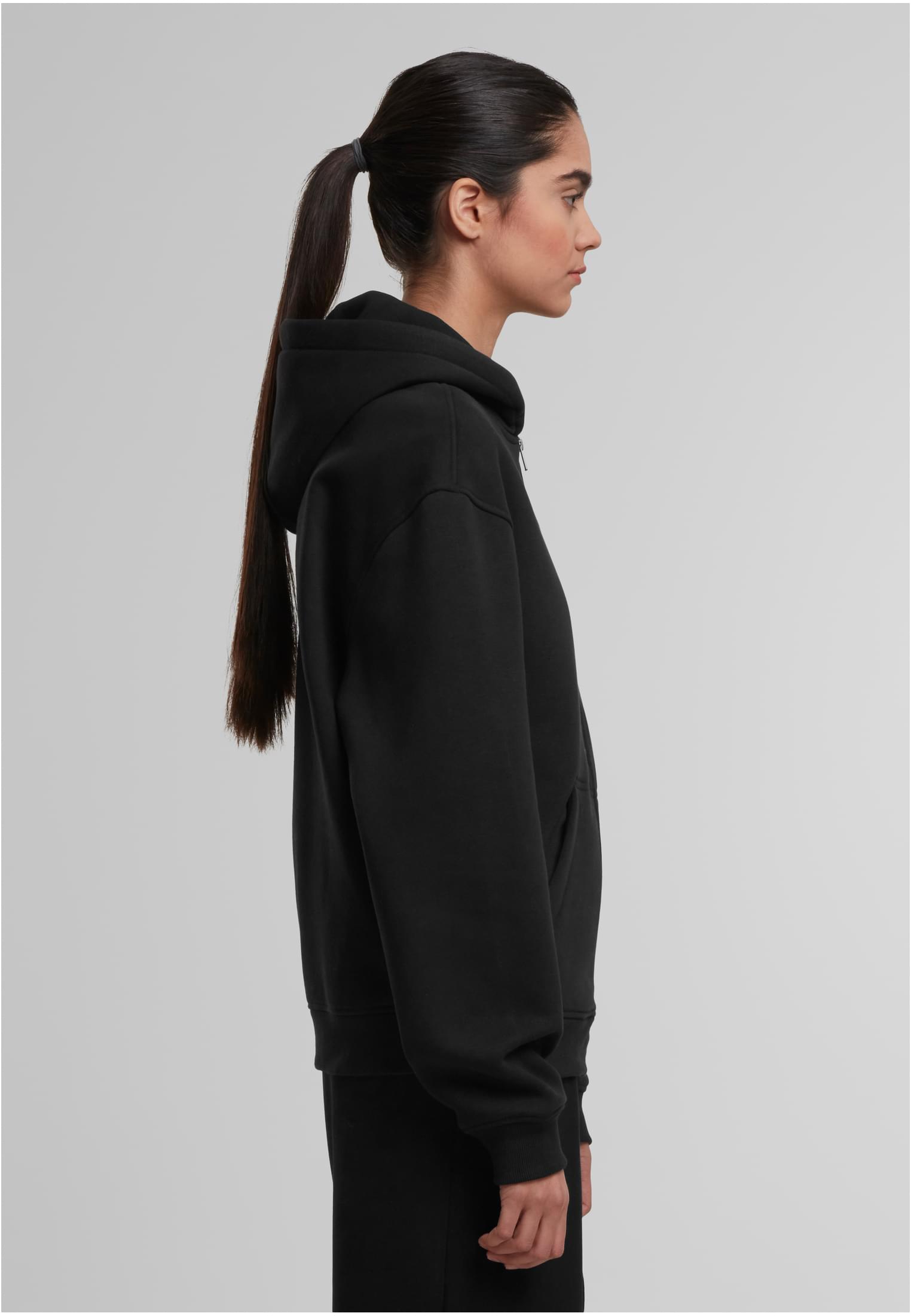 Oversized Zip Hoody black | black
