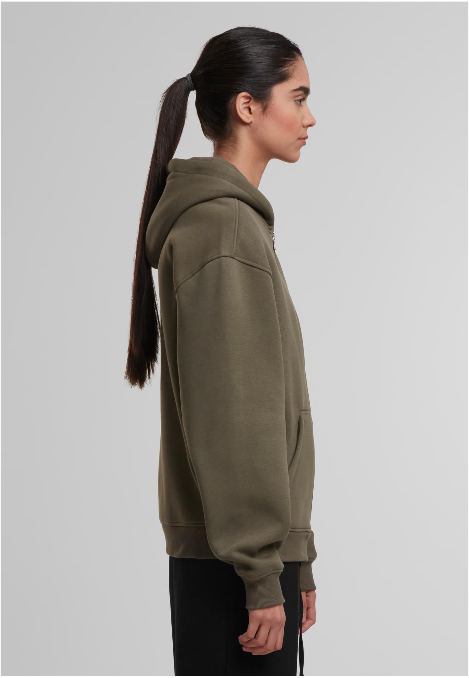 Oversized Zip Hoody olive | olive