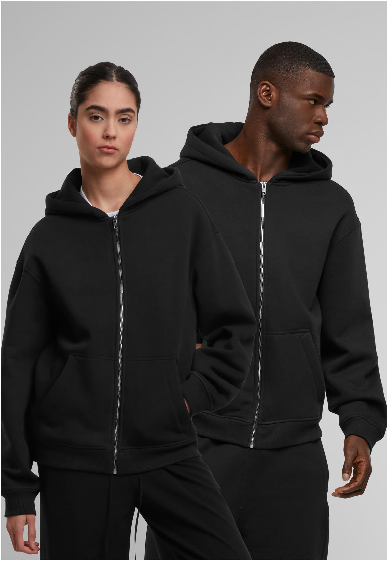 Oversized Zip Hoody black | black