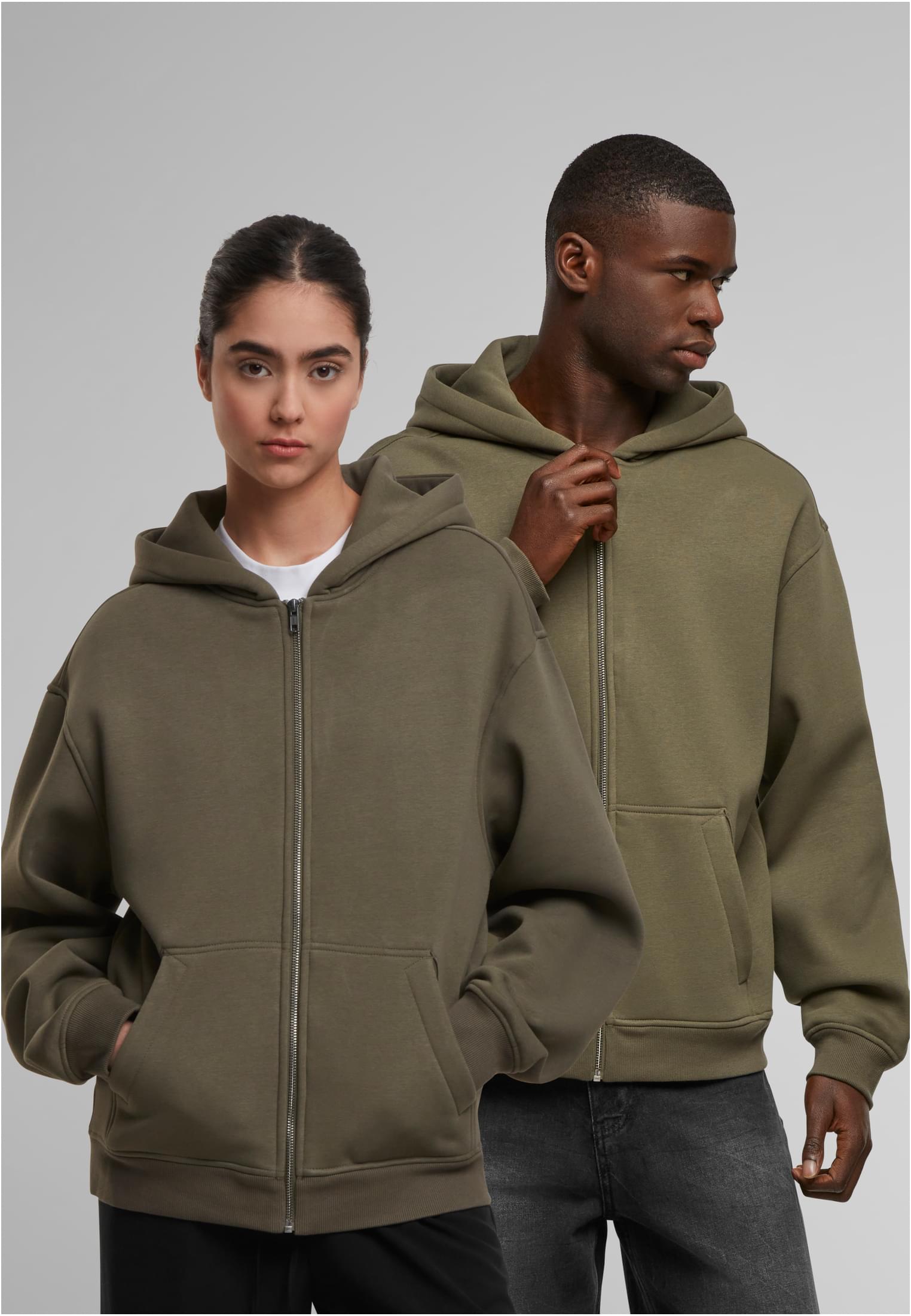Oversized Zip Hoody olive | olive