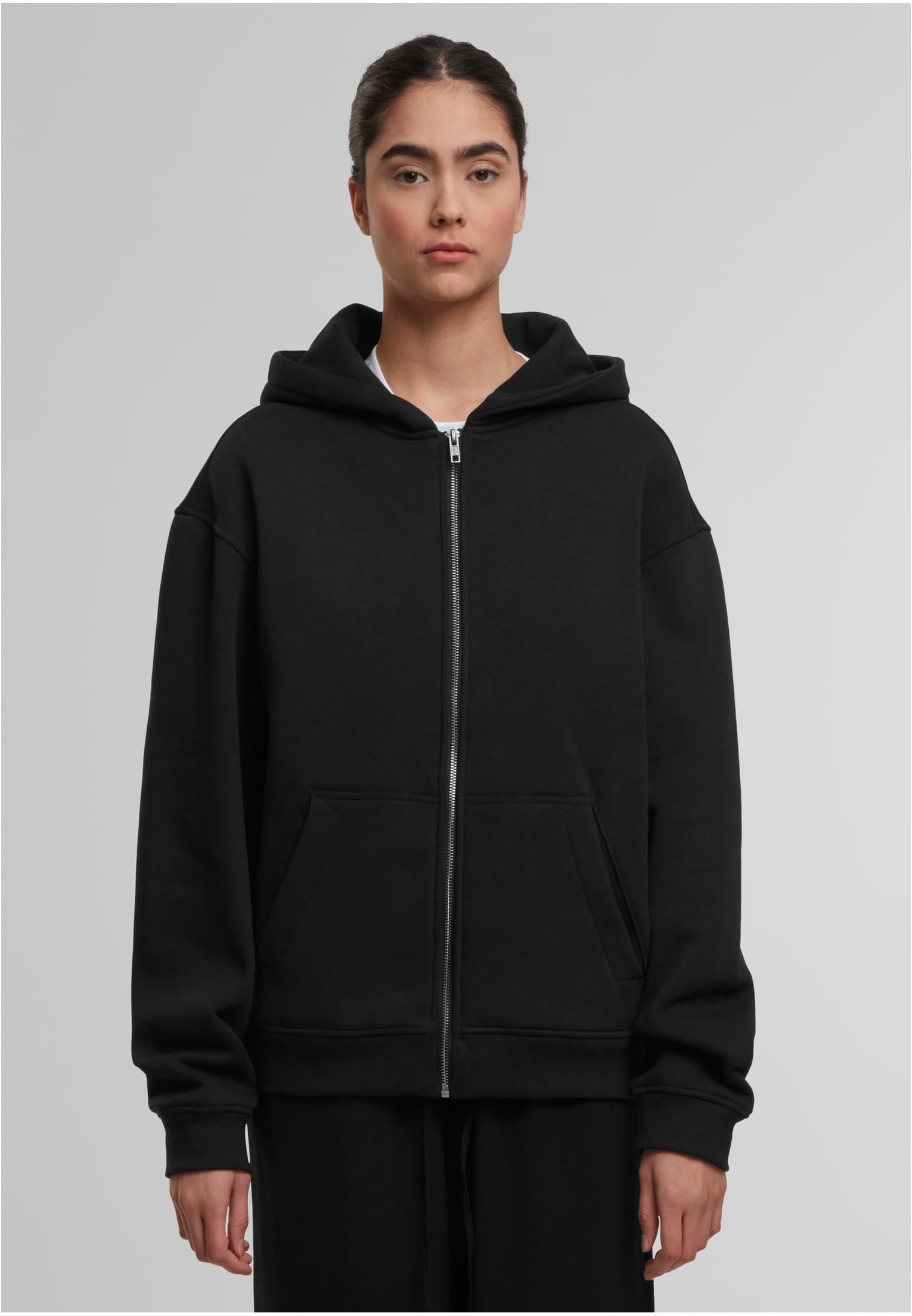 Oversized Zip Hoody black | black