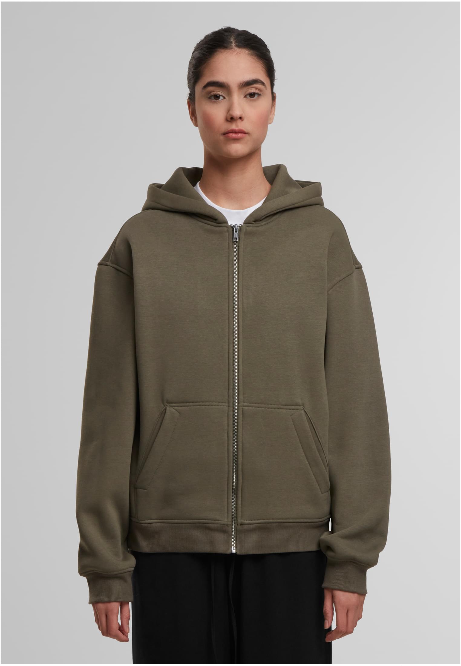 Oversized Zip Hoody olive | olive