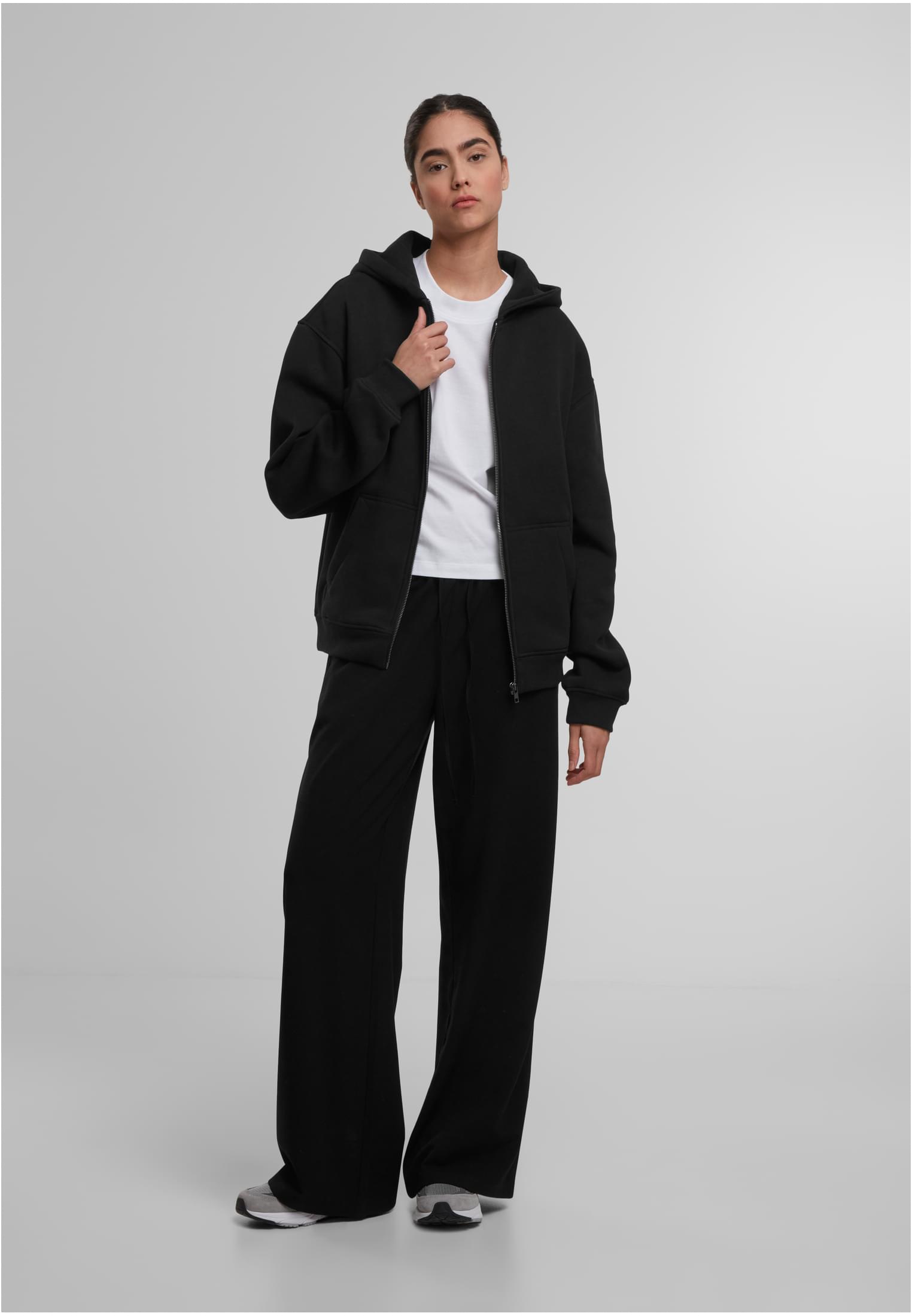 Oversized Zip Hoody black | black