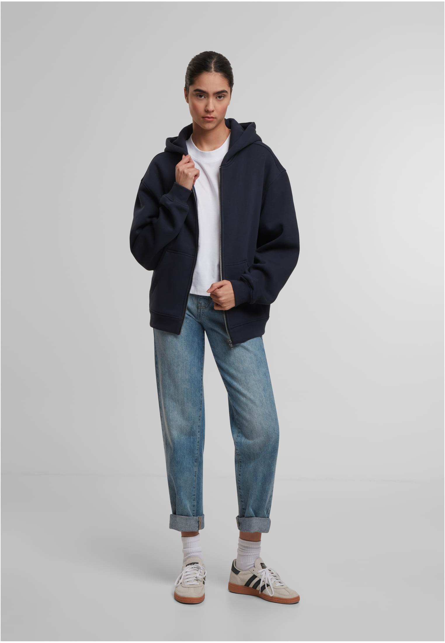 Oversized Zip Hoody navy | navy