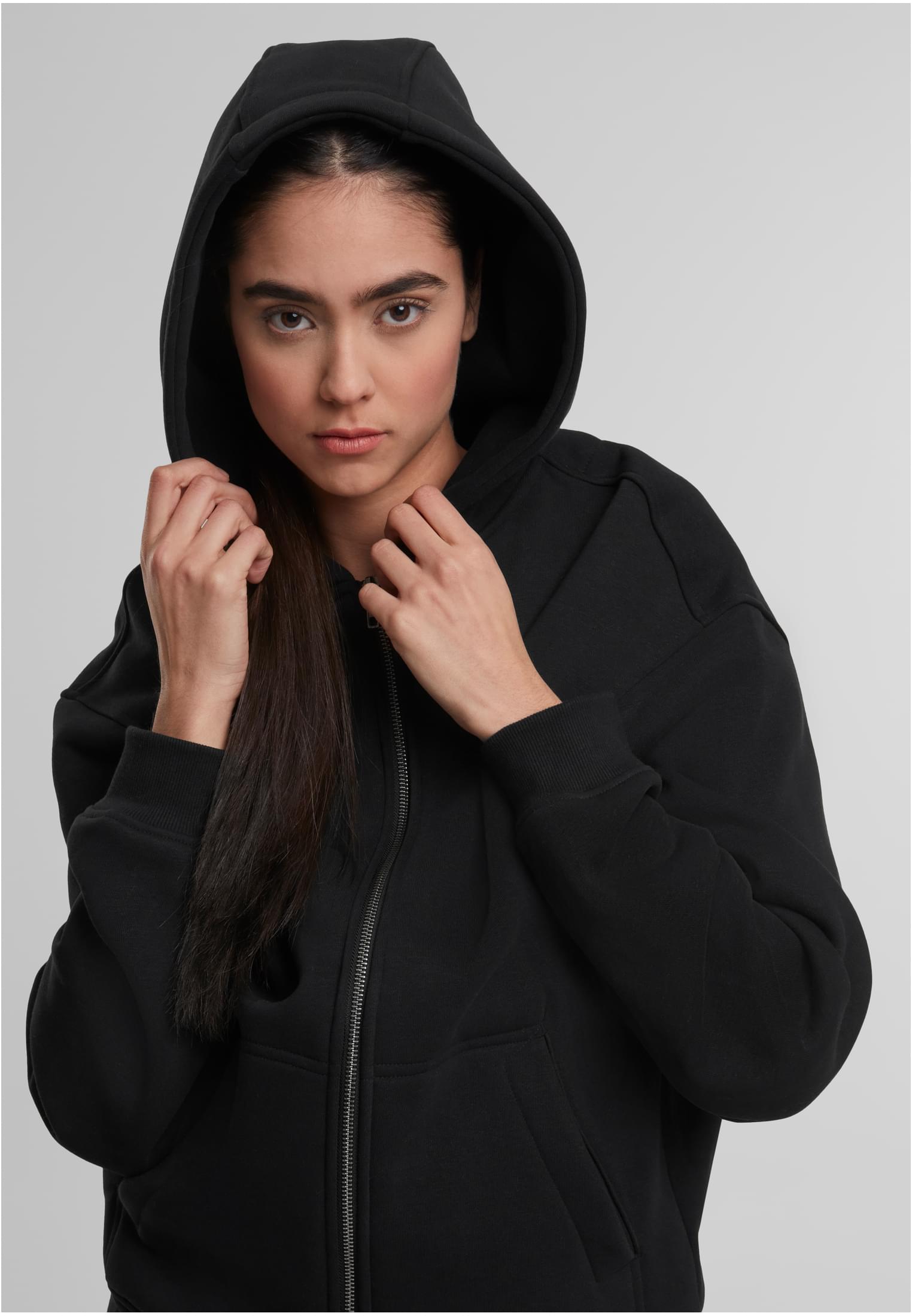 Oversized Zip Hoody black | black