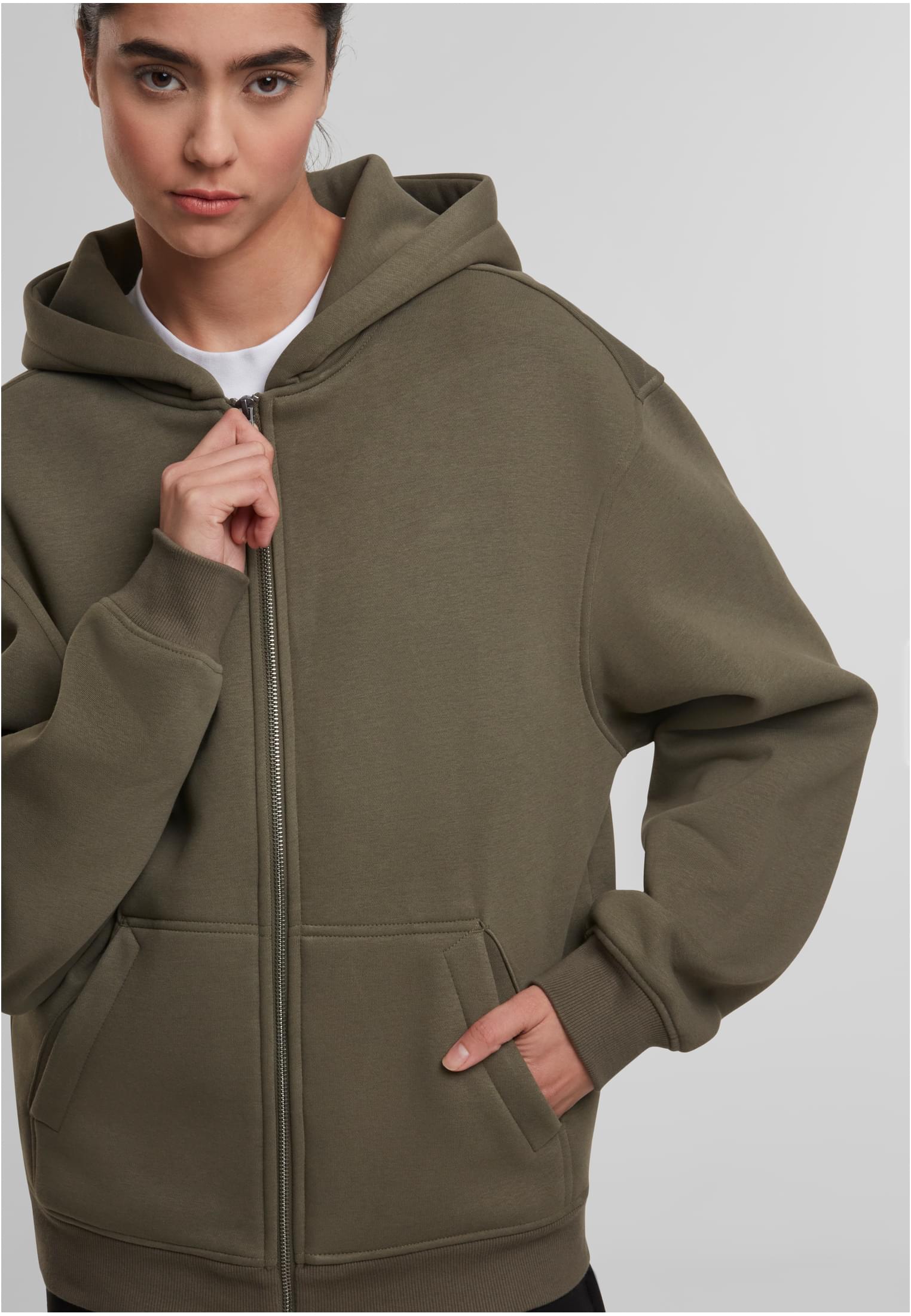 Oversized Zip Hoody olive | olive