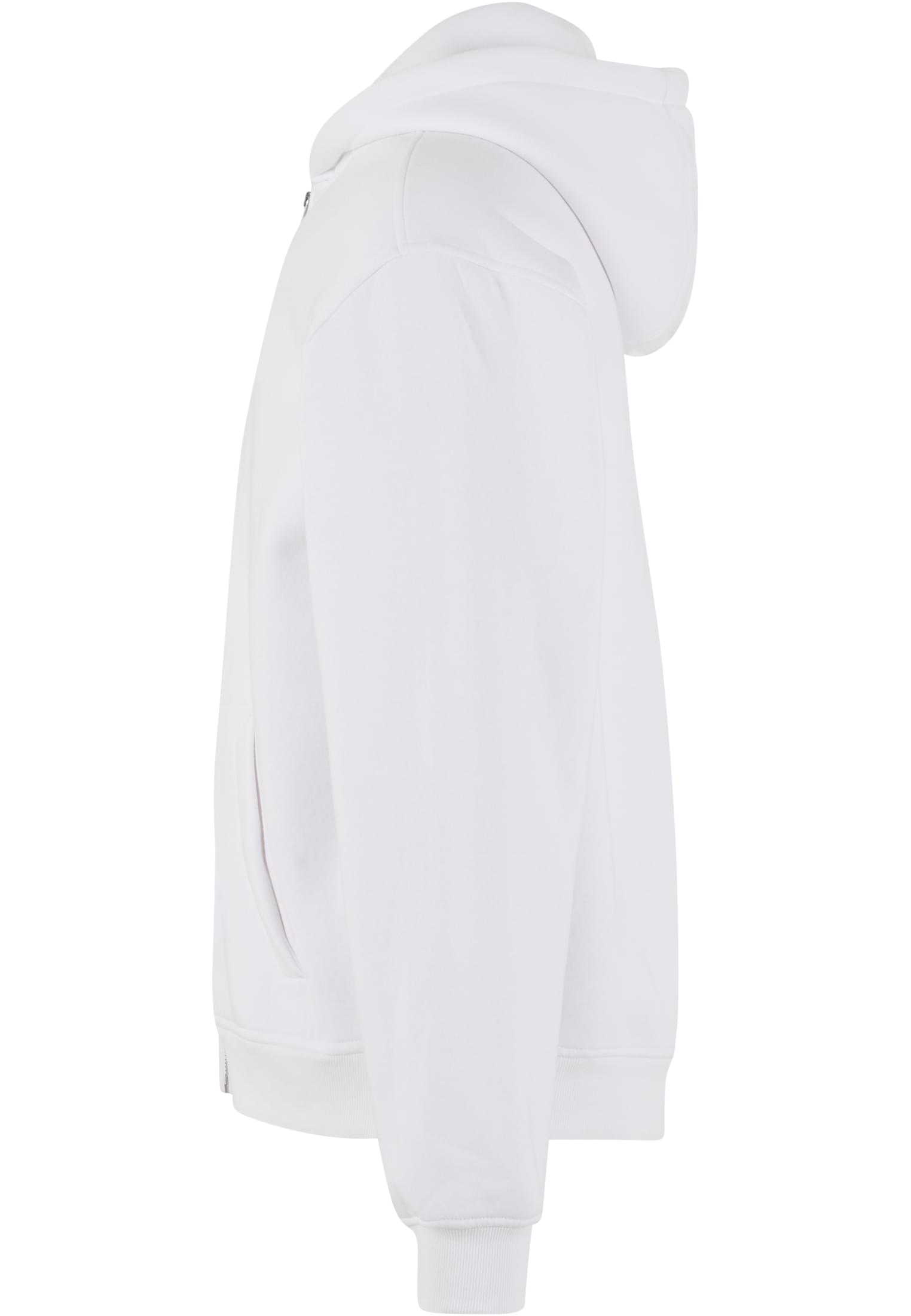 Oversized Zip Hoody white | white