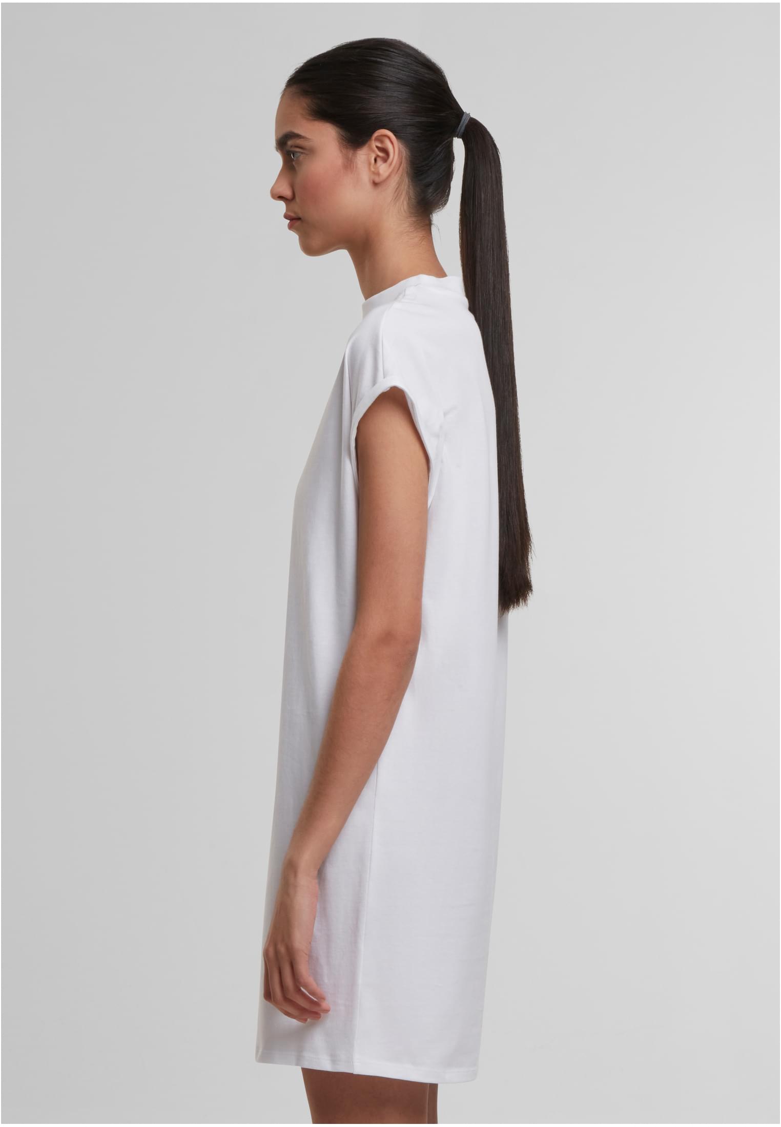 Ladies Extended Shoulder Dress white | white