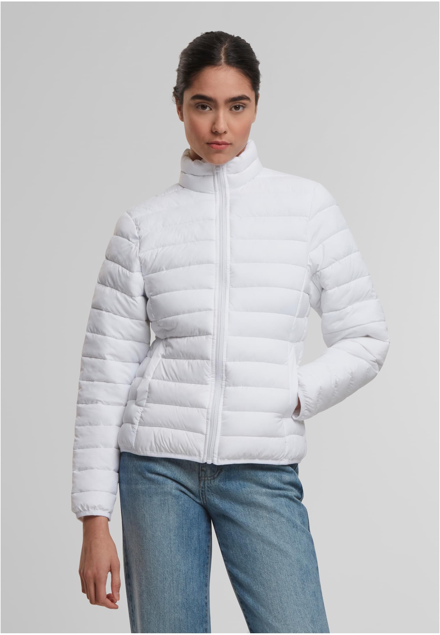 Ladies Light Puffer Jacket white | white