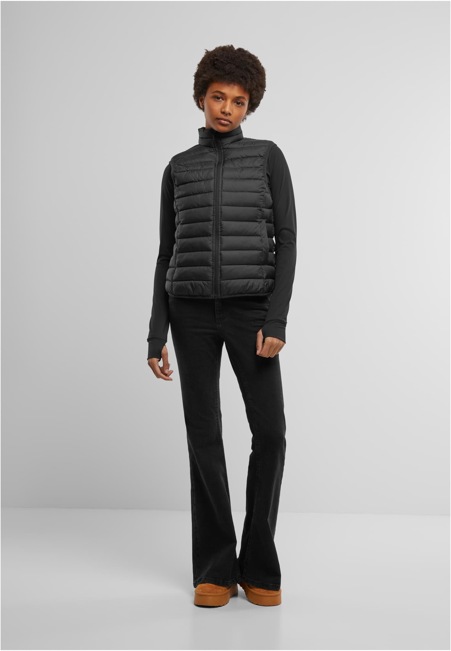 Ladies Light Puffer Vest black | black