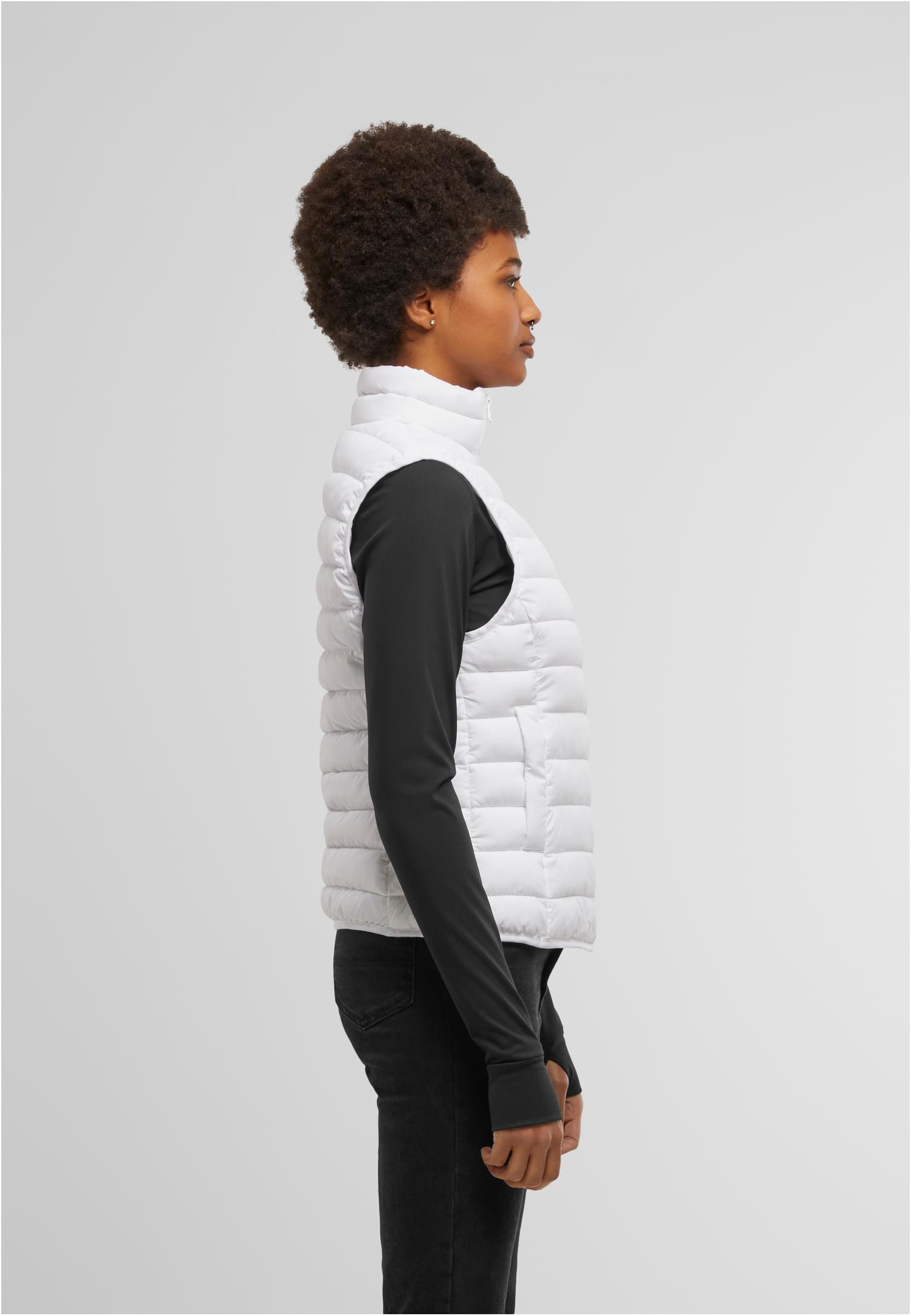 Ladies Light Puffer Vest white | white