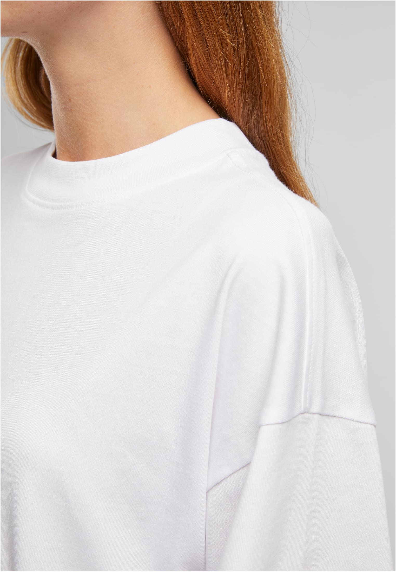 Ladies Heavy Oversized Tee Dress white | white