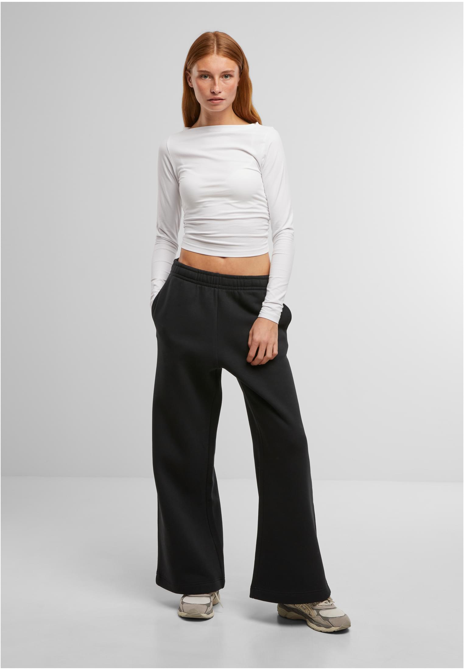 Ladies Wideleg Sweatpants black | black
