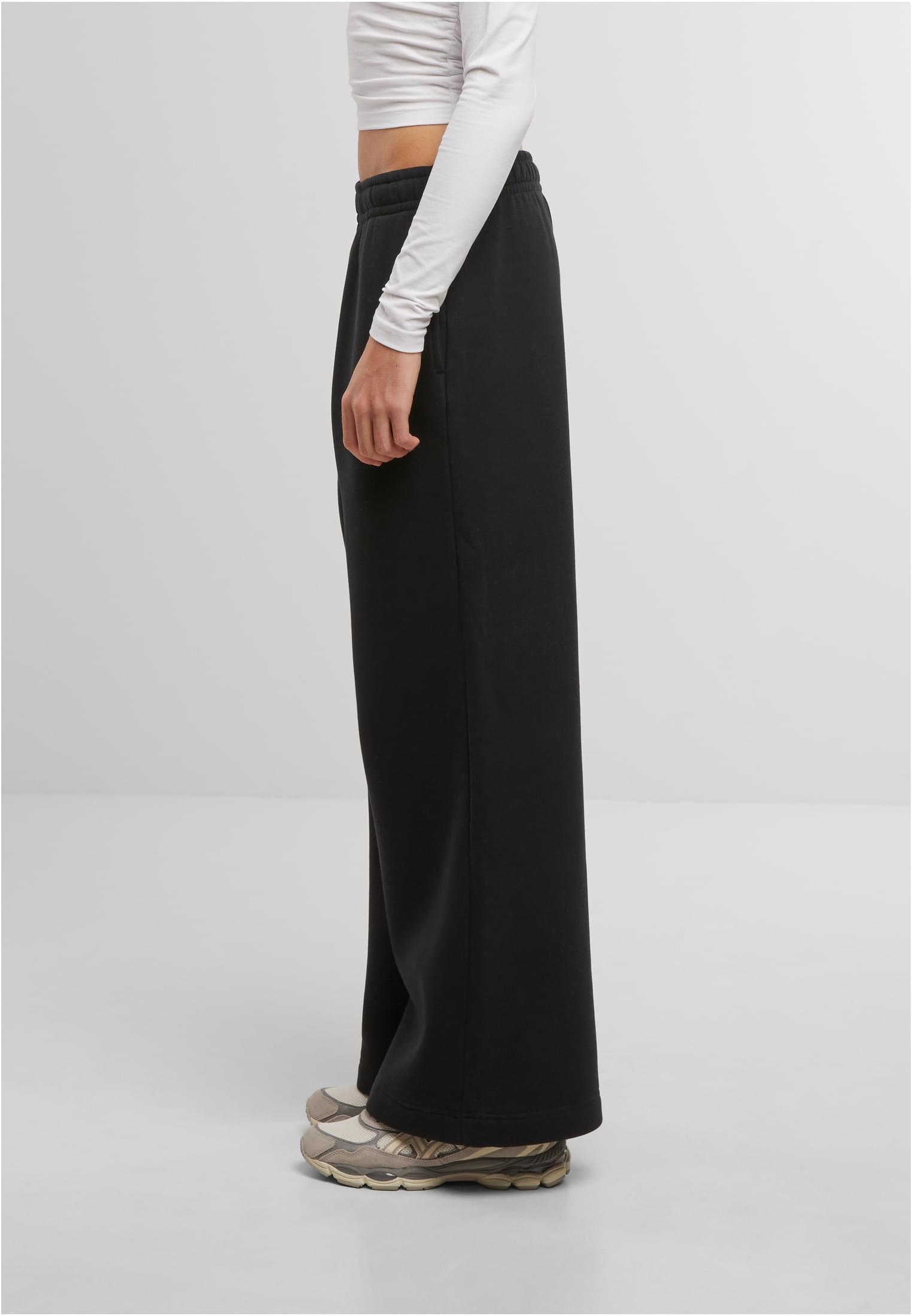 Ladies Wideleg Sweatpants black | black