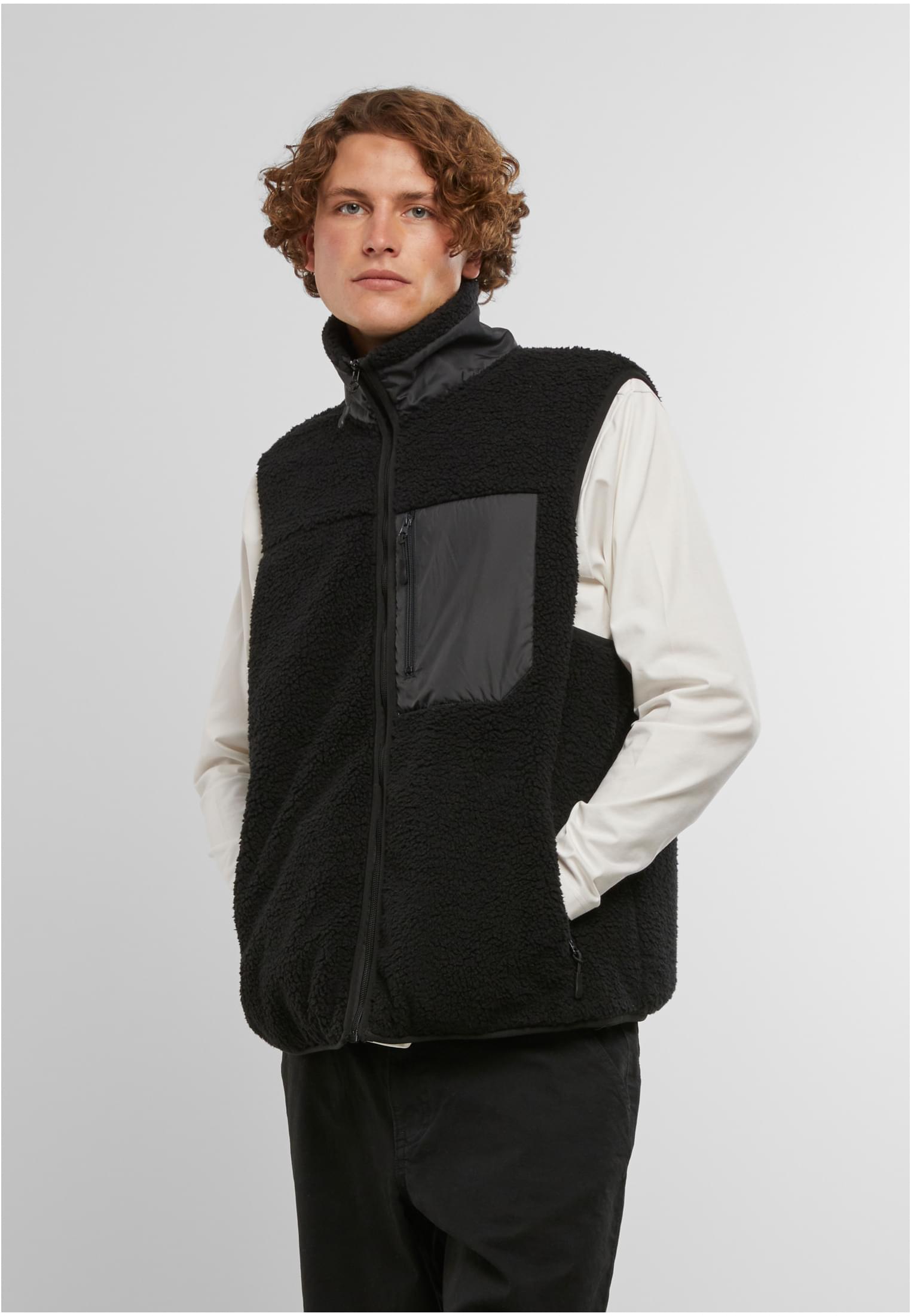 Bonded Sherpa Vest black | black