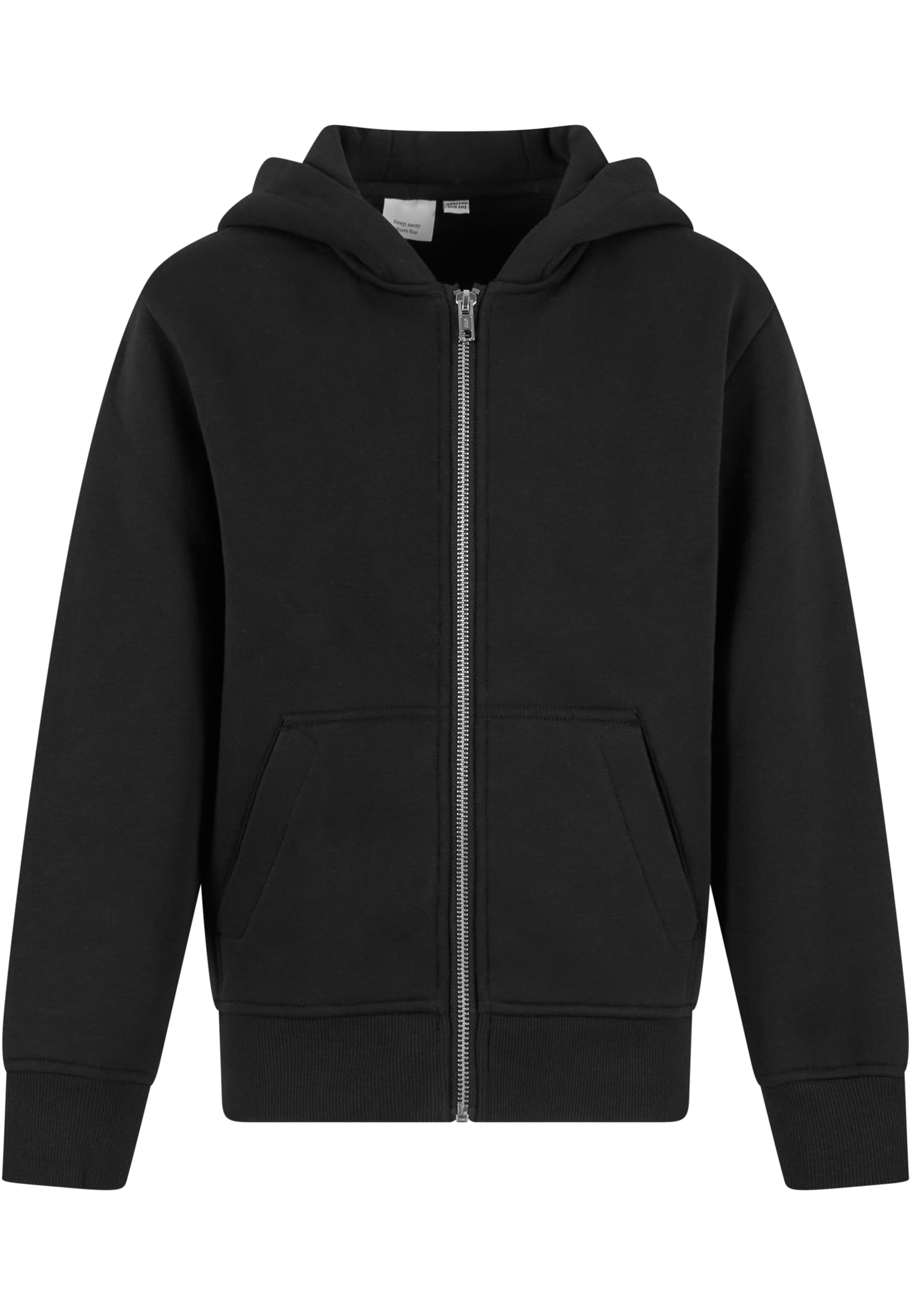Kids Oversized Zip Hoody black | black