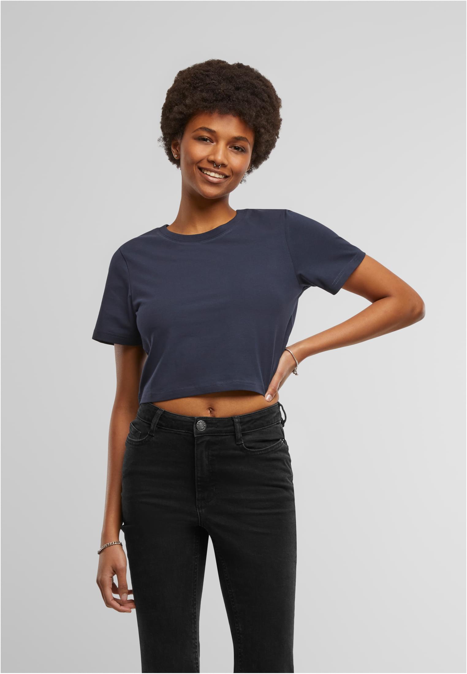 Ladies Cropped Tee navy | navy