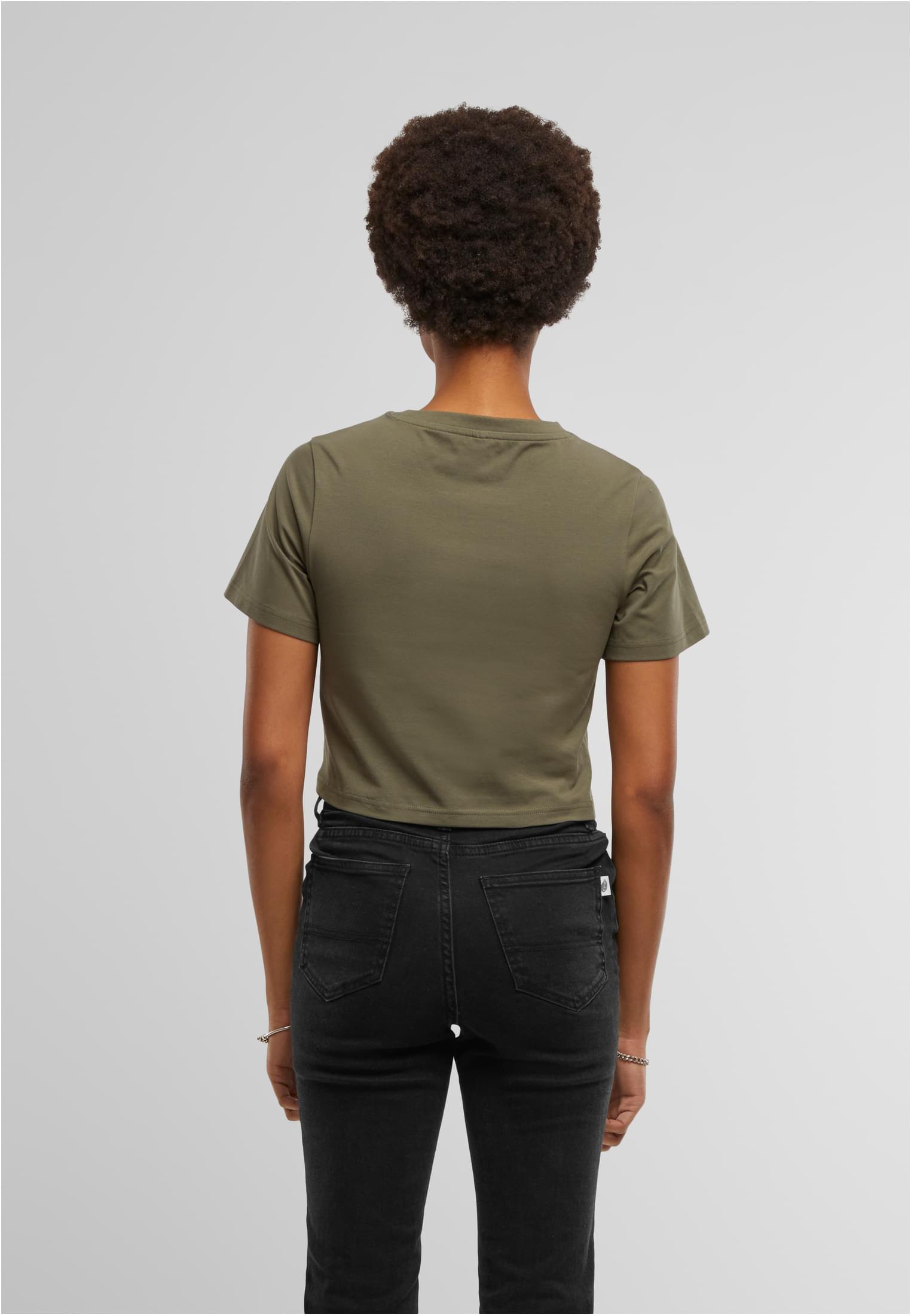 Ladies Cropped Tee olive | olive