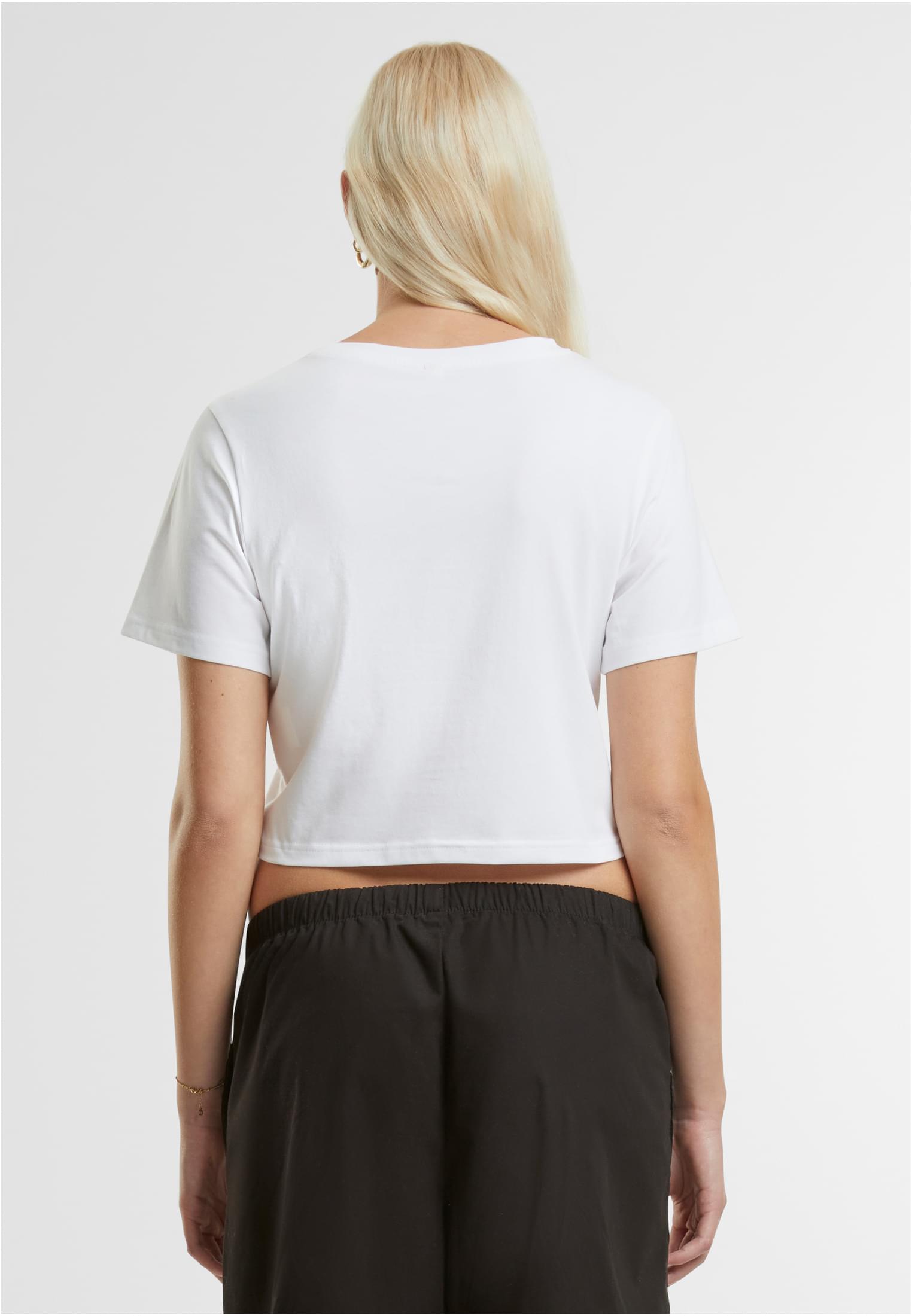 Ladies Cropped Tee white | white