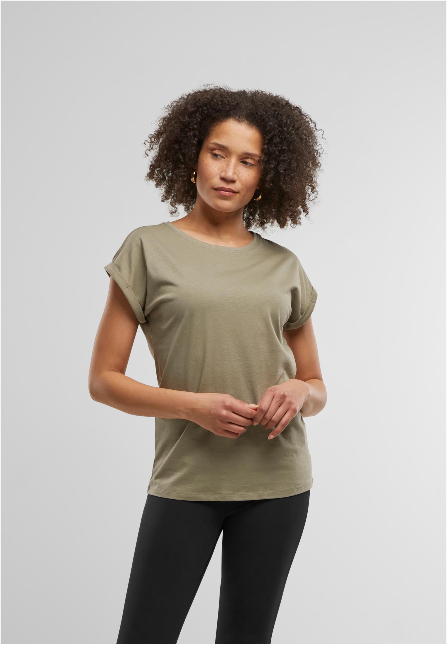 Ladies Regular Extended Shoulder Tee paleolive | paleolive