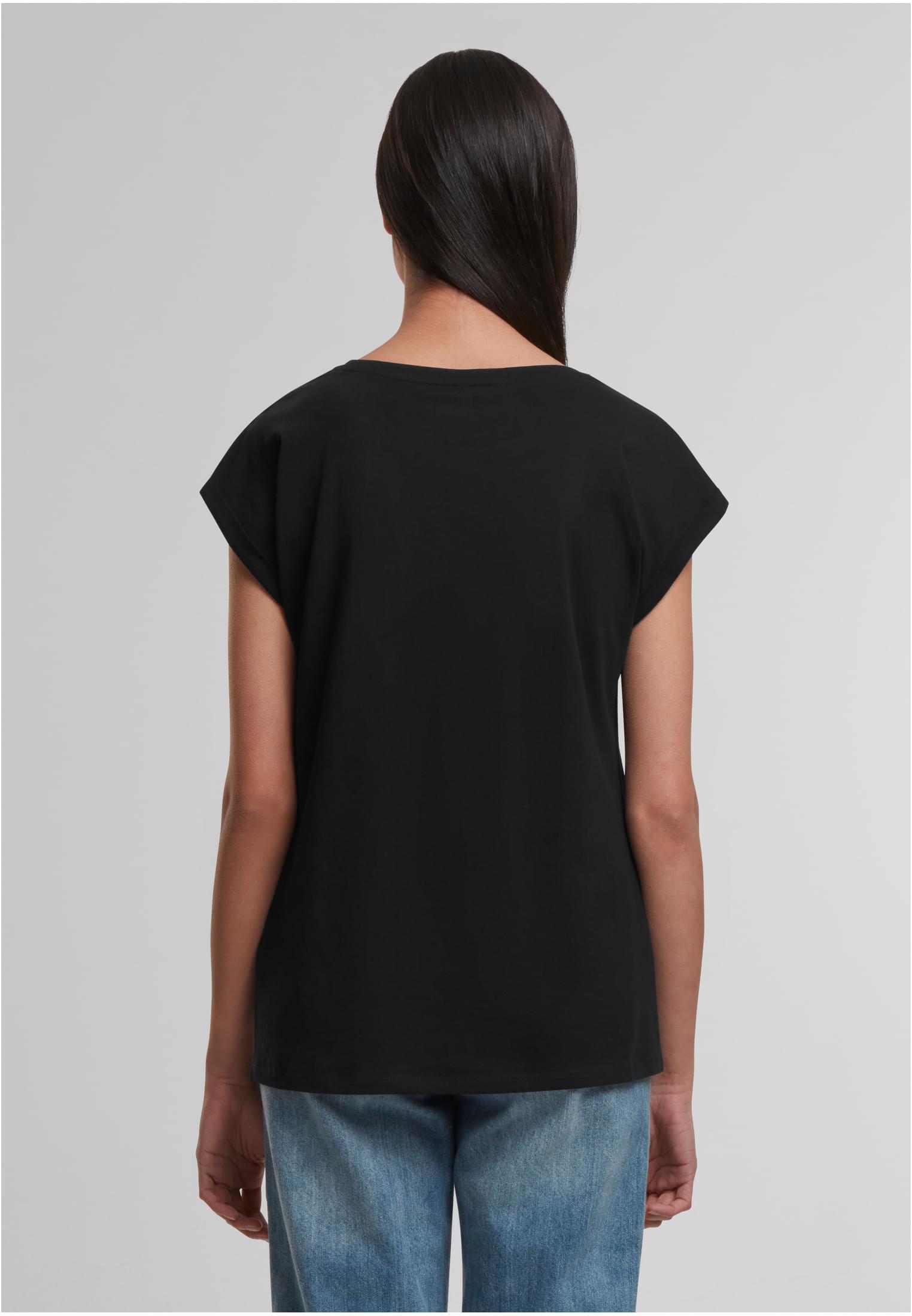 Ladies Regular Extended Shoulder Tee black | black