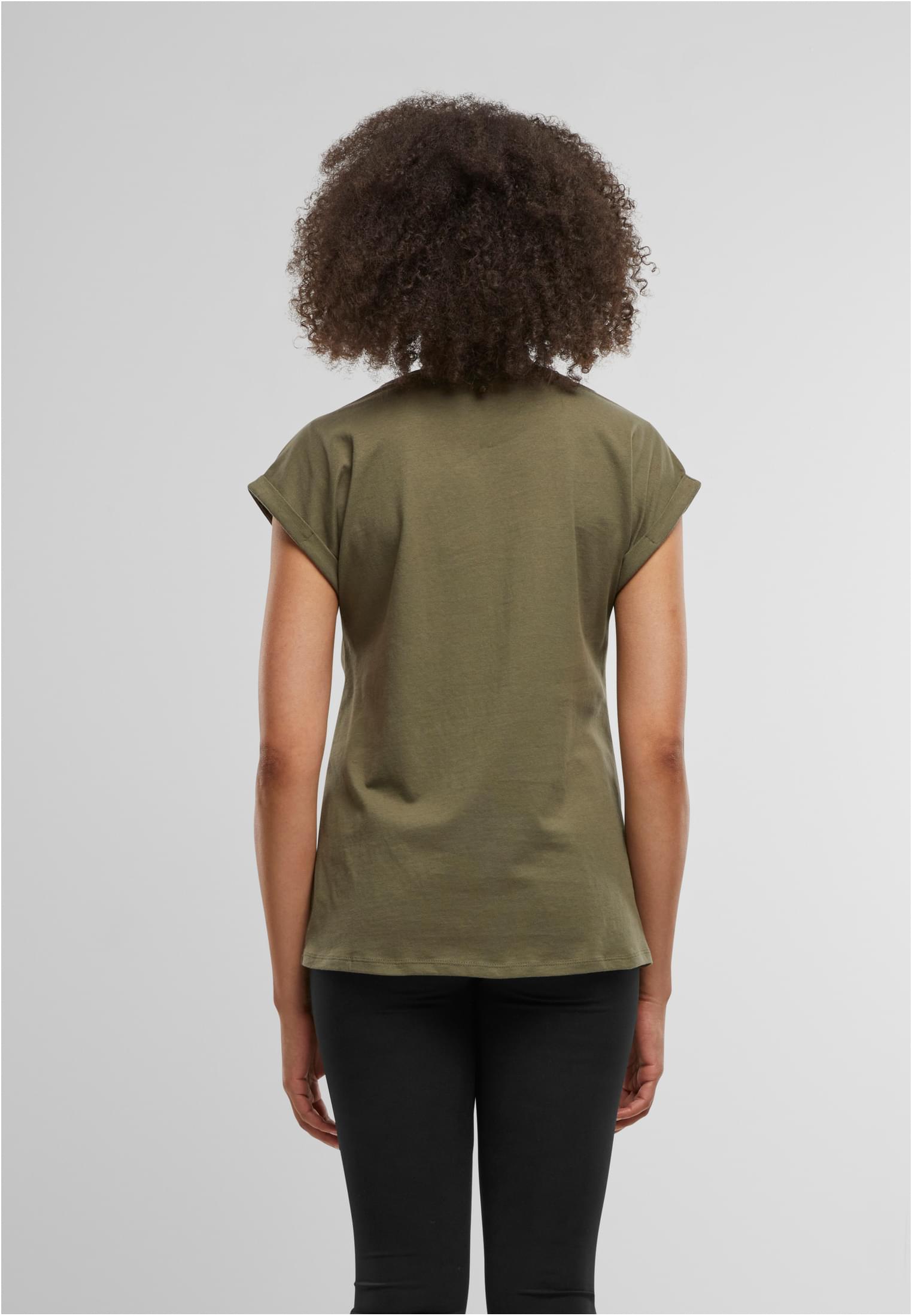 Ladies Regular Extended Shoulder Tee olive | olive